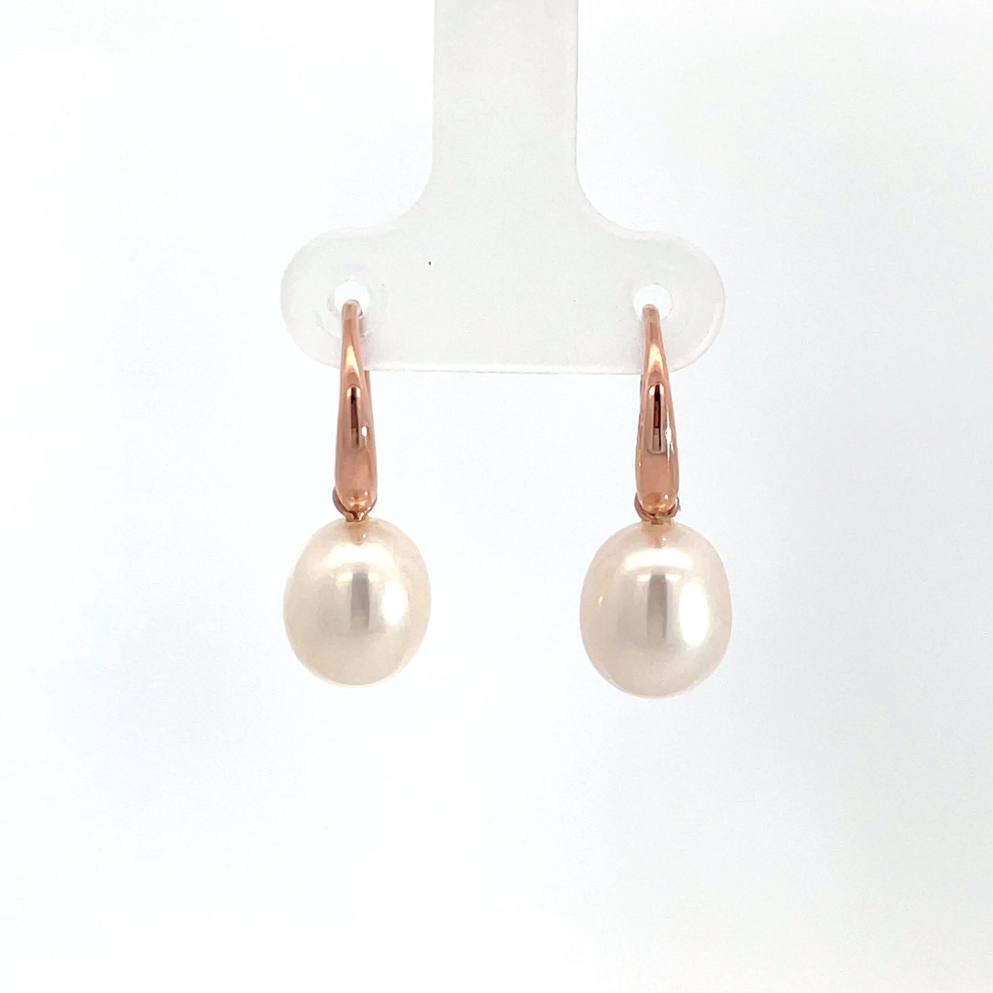 9ct Rose Gold Pearl Drop Earrings