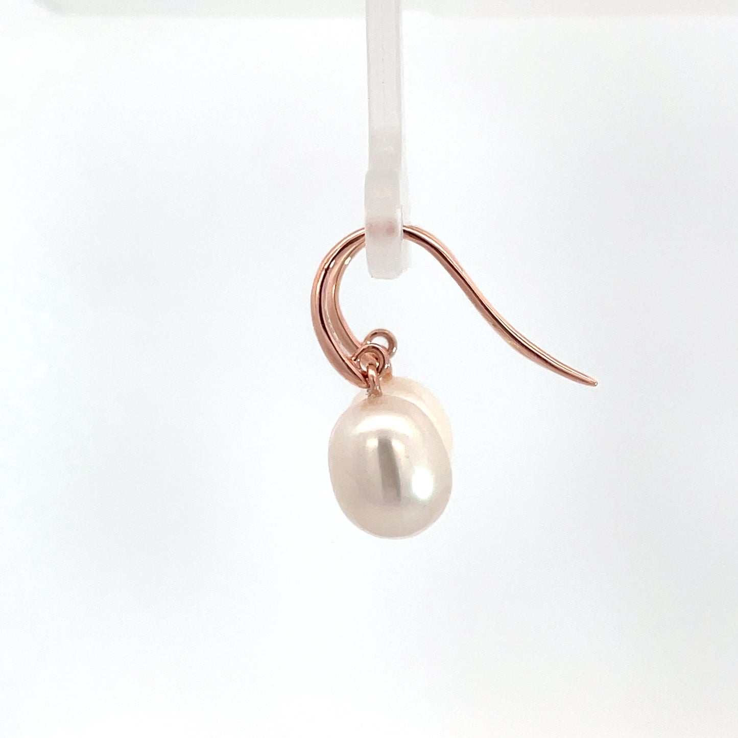 9ct Rose Gold Pearl Drop Earrings