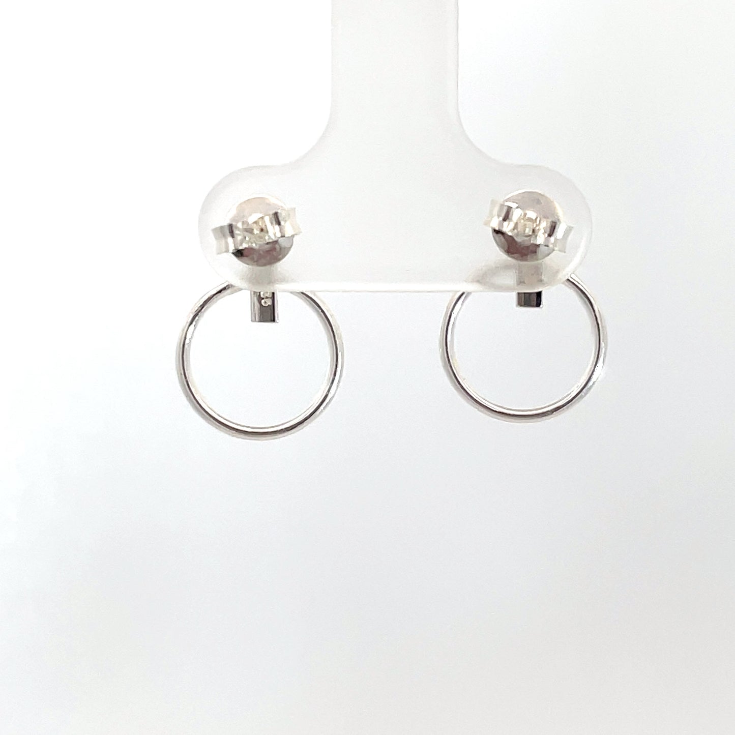 Sterling Silver Bar Ring Drop Studs