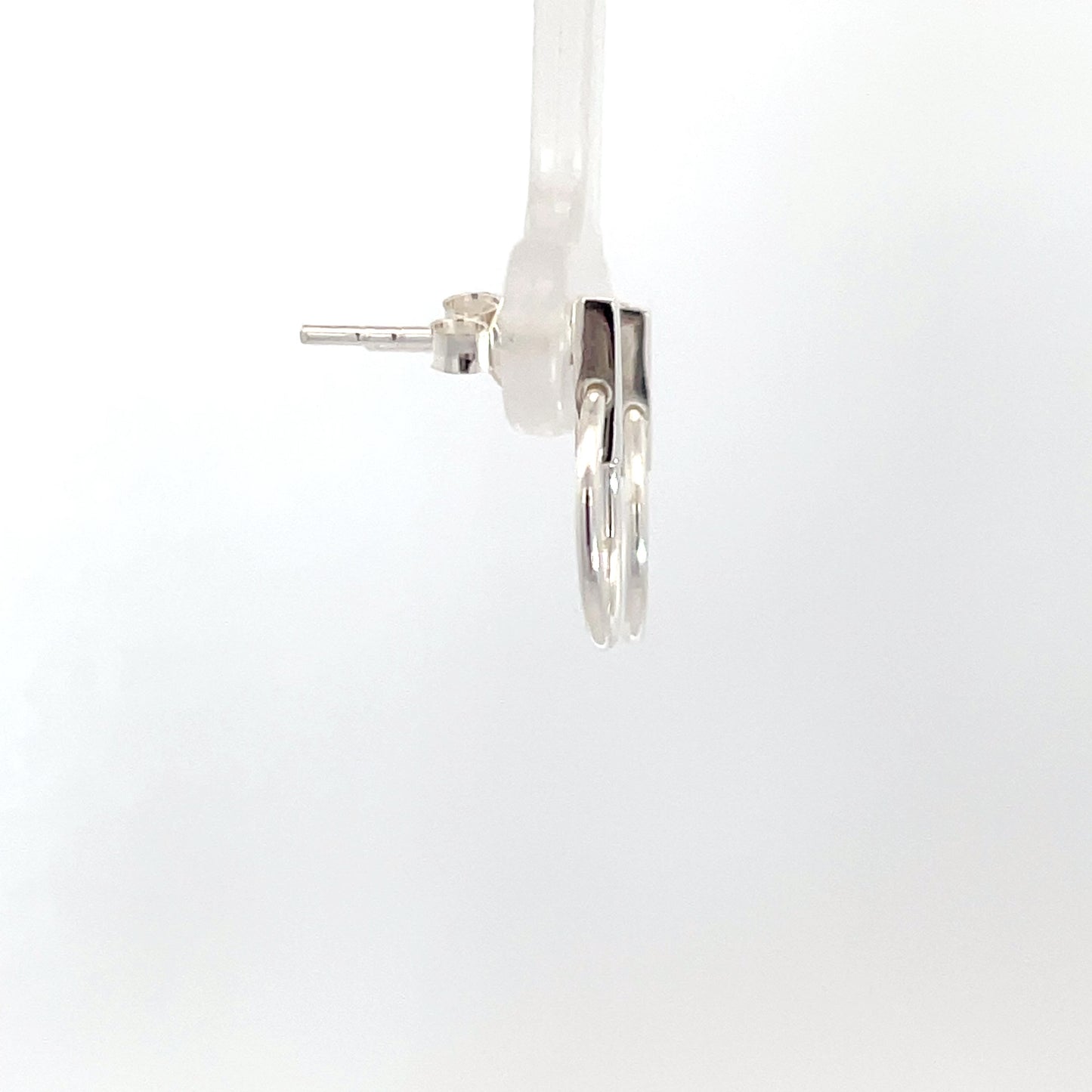 Sterling Silver Bar Ring Drop Studs