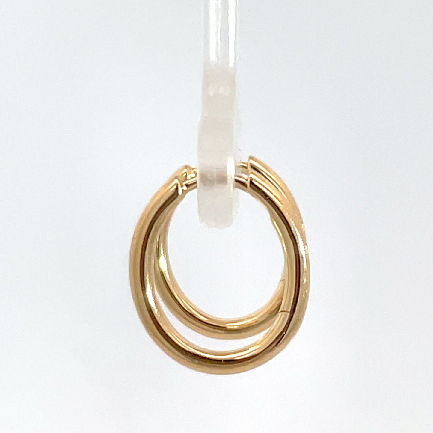 18ct Yellow Gold Oval Hoop Earrings