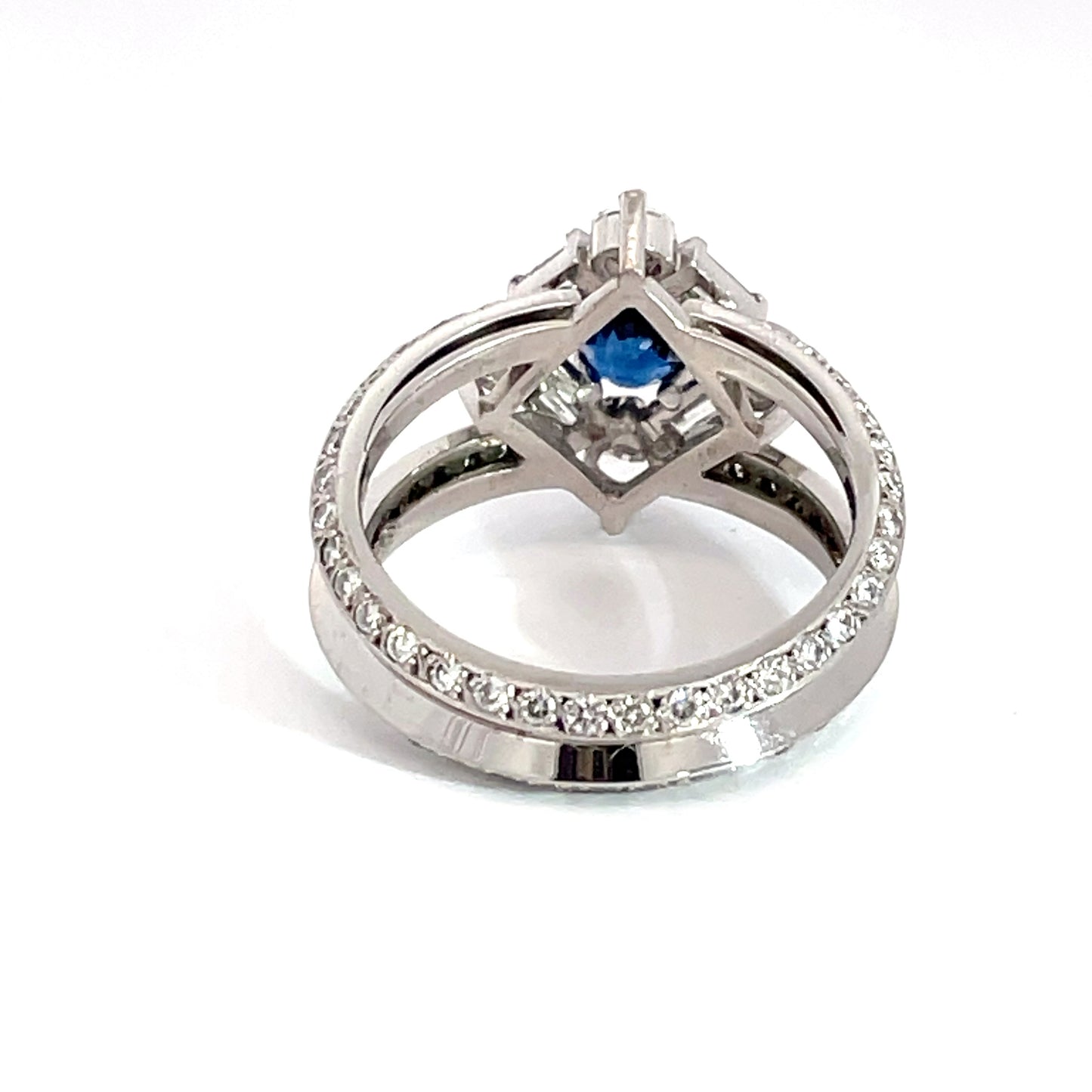 18ct White Gold Sapphire and Diamond Ring