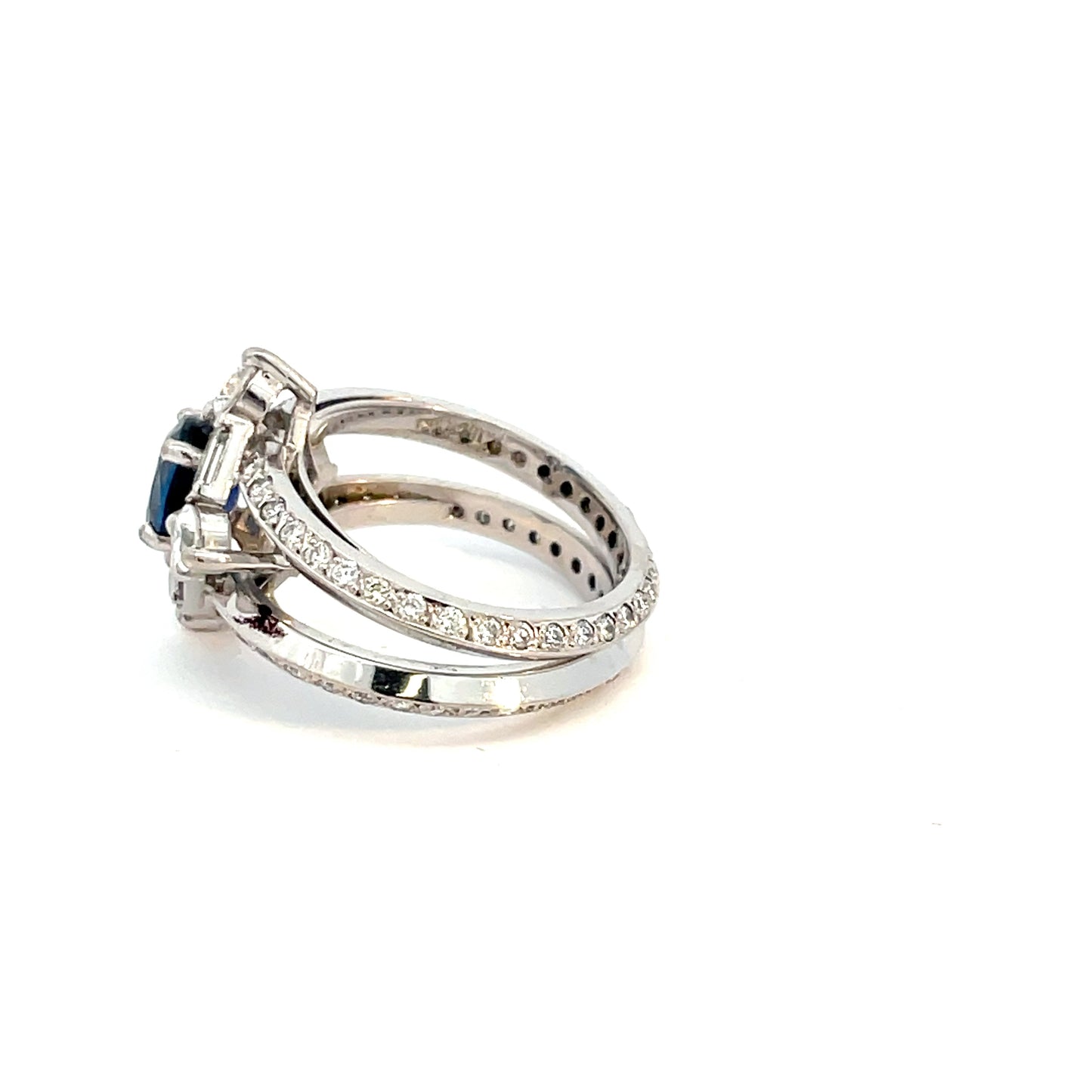 18ct White Gold Sapphire and Diamond Ring