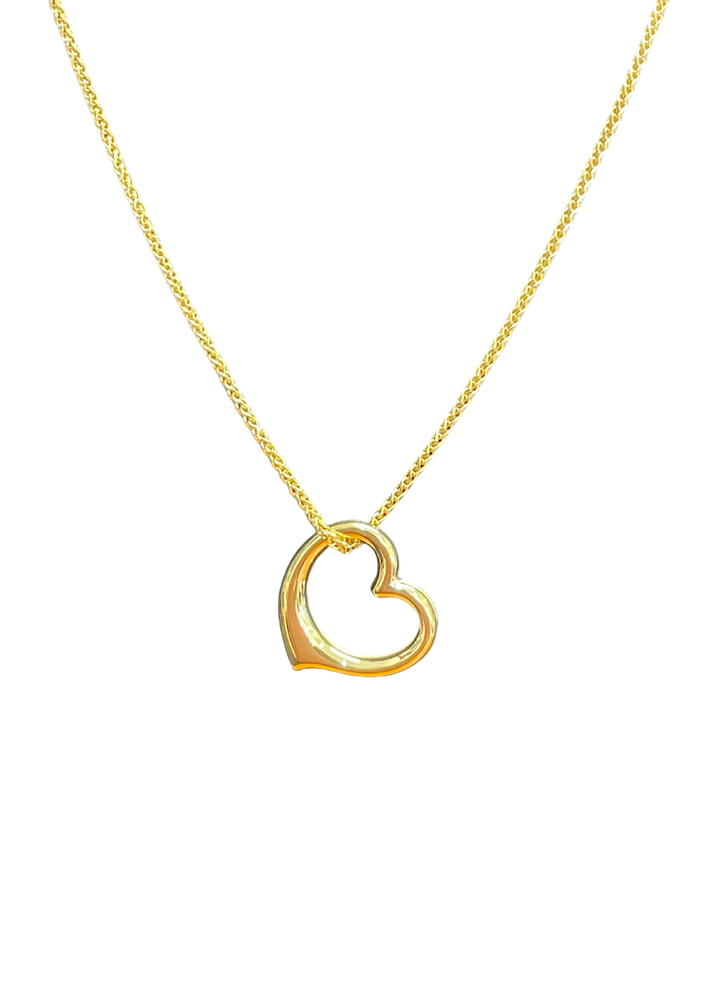 9ct Yellow Gold Cut Out Heart Pendant