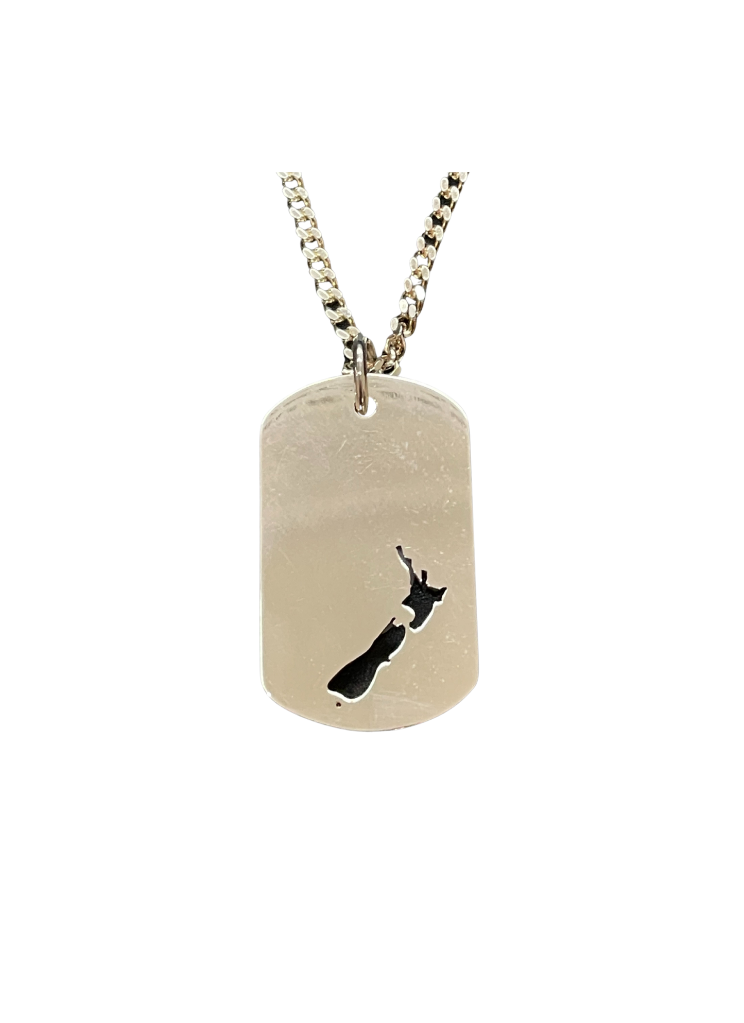 Sterling Silver New Zealand Dog Tag and chain