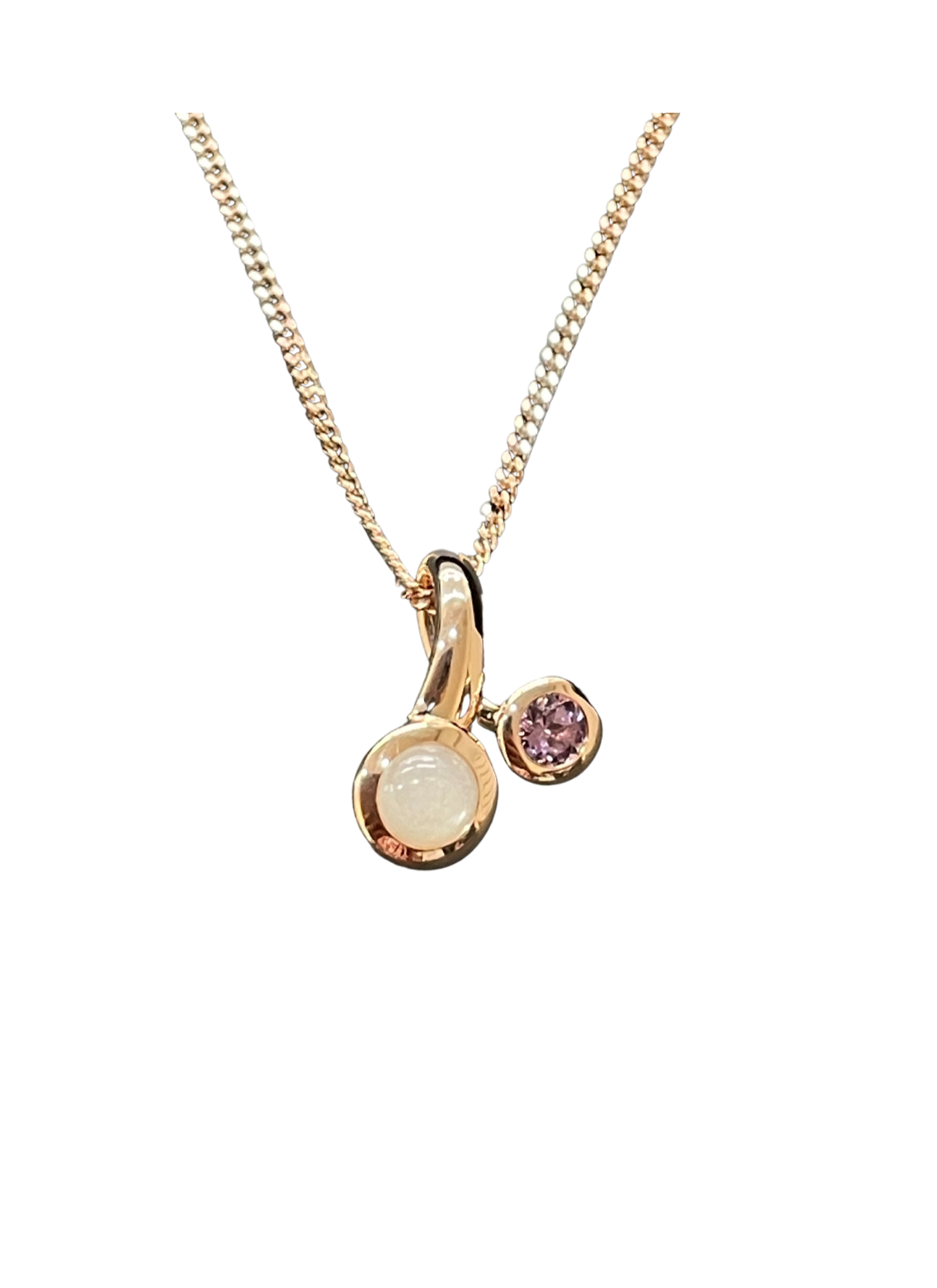 Sterling Silver Rose Gold Plated Pendant