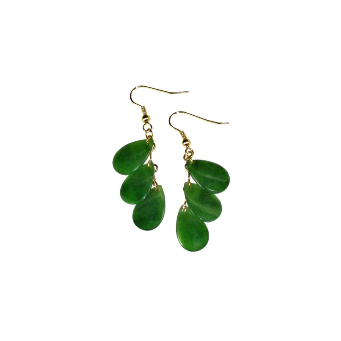 Teardrop Greenstone Earrings