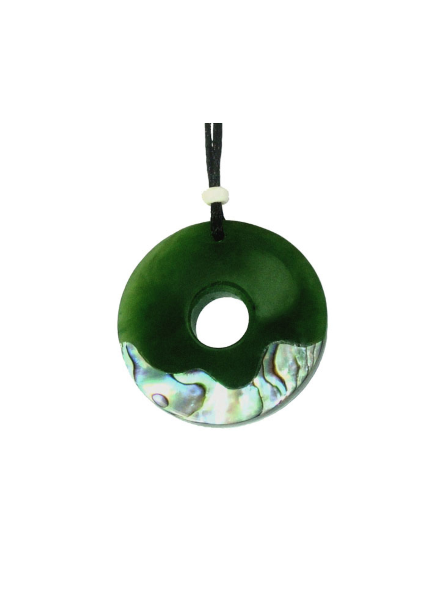 Greenstone Paua Pendant 30mm