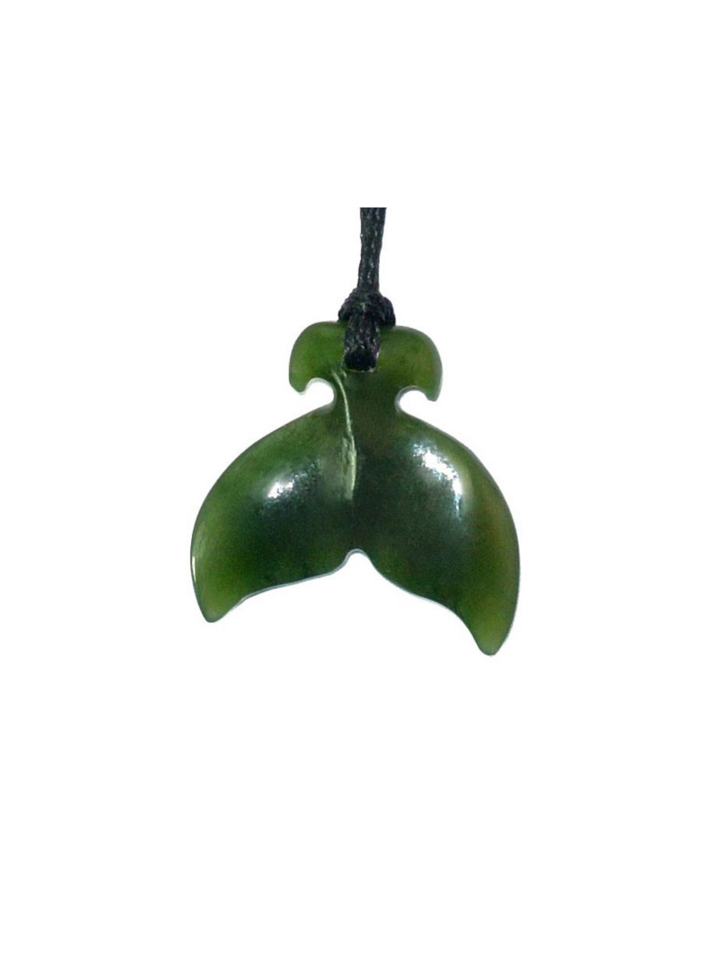 Greenstone Whale Tail Pendant 20mm