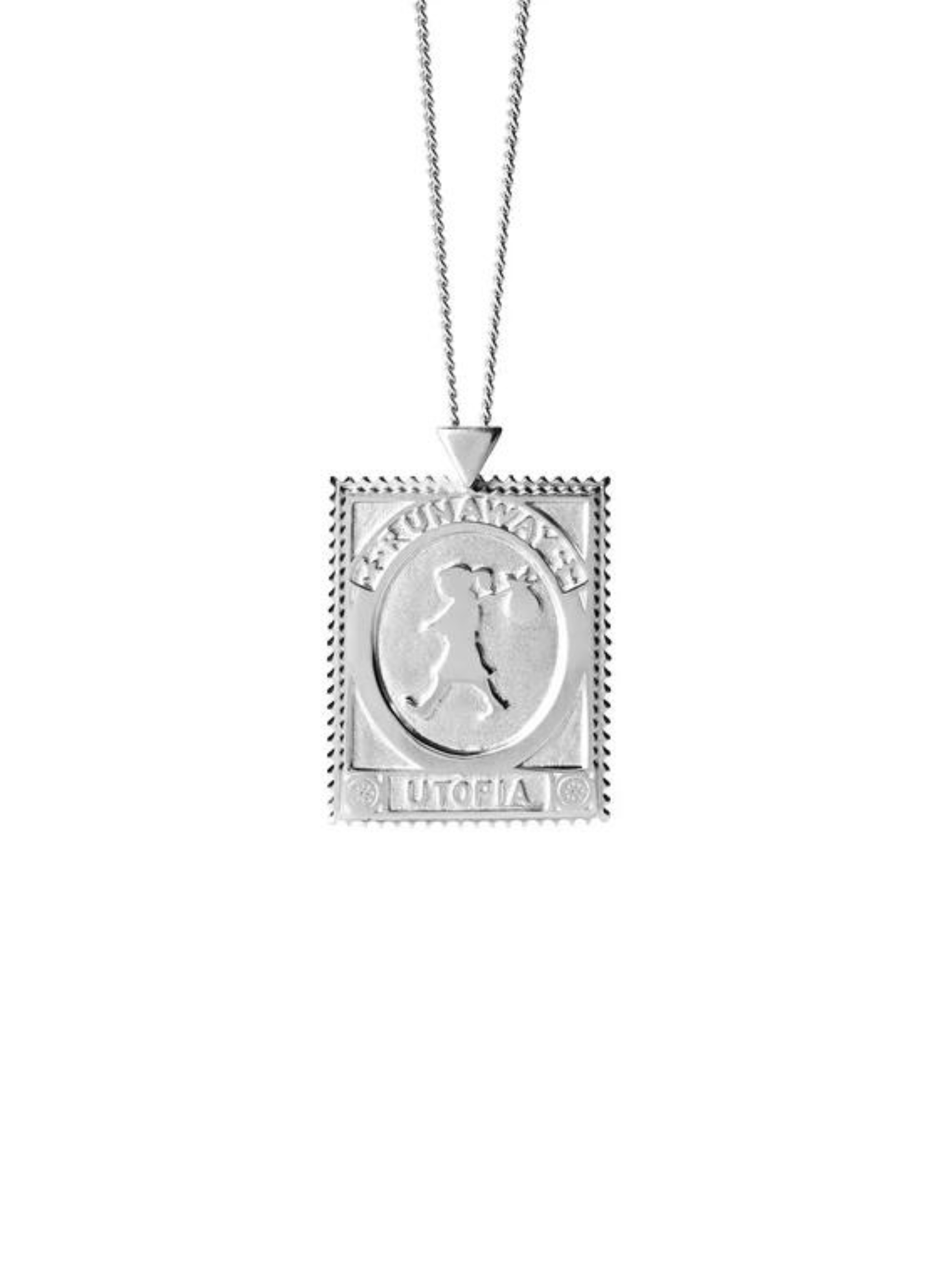 Sterling Silver Karen Walker Utopia Stamp Necklace