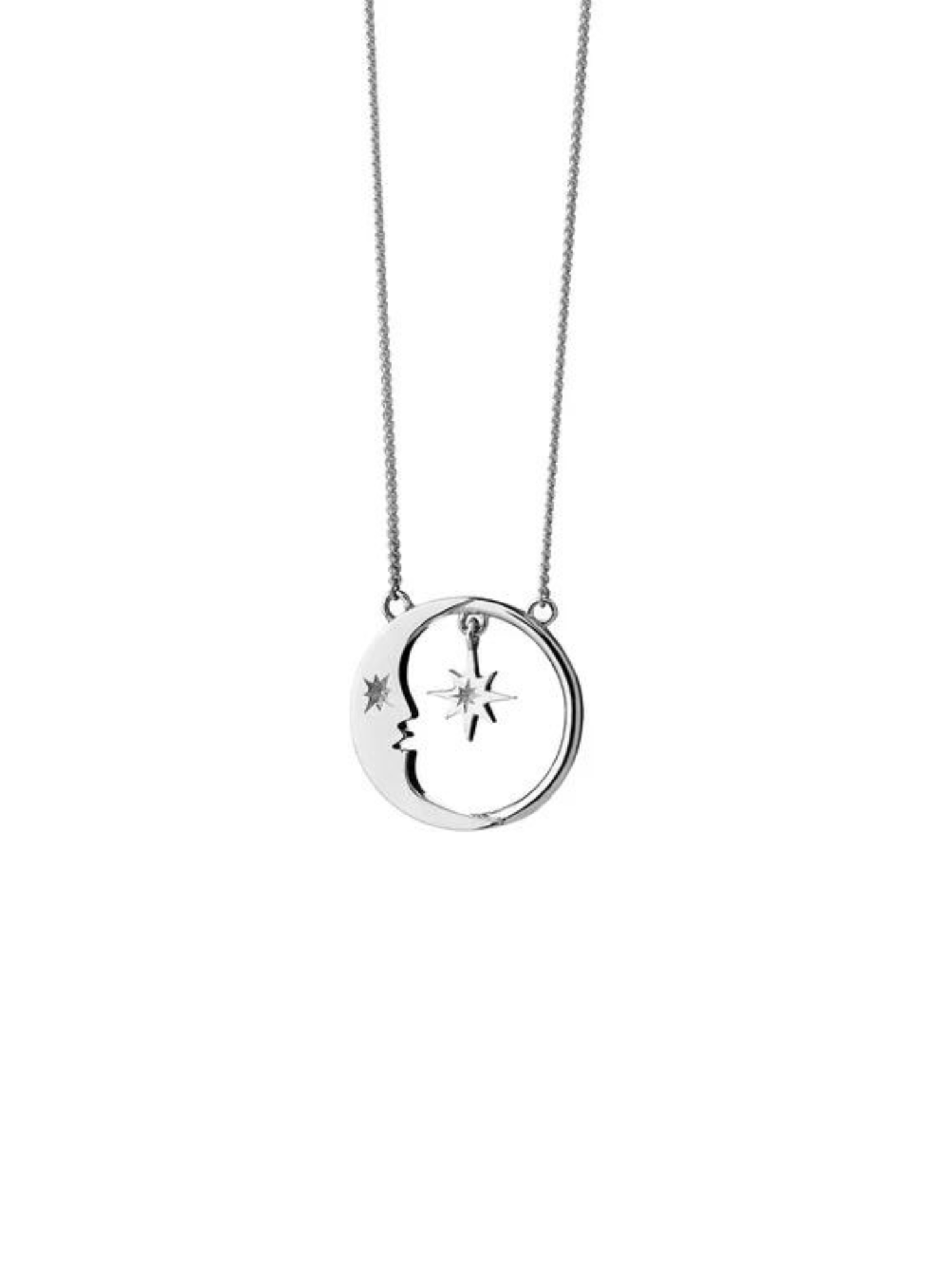 Sterling Silver Karen Walker Moon Child Eclipse Necklace