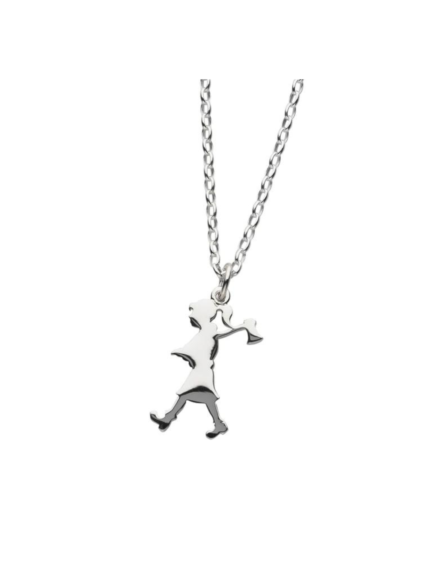 Karen Walker Sterling Silver Girl with Axe Pendant