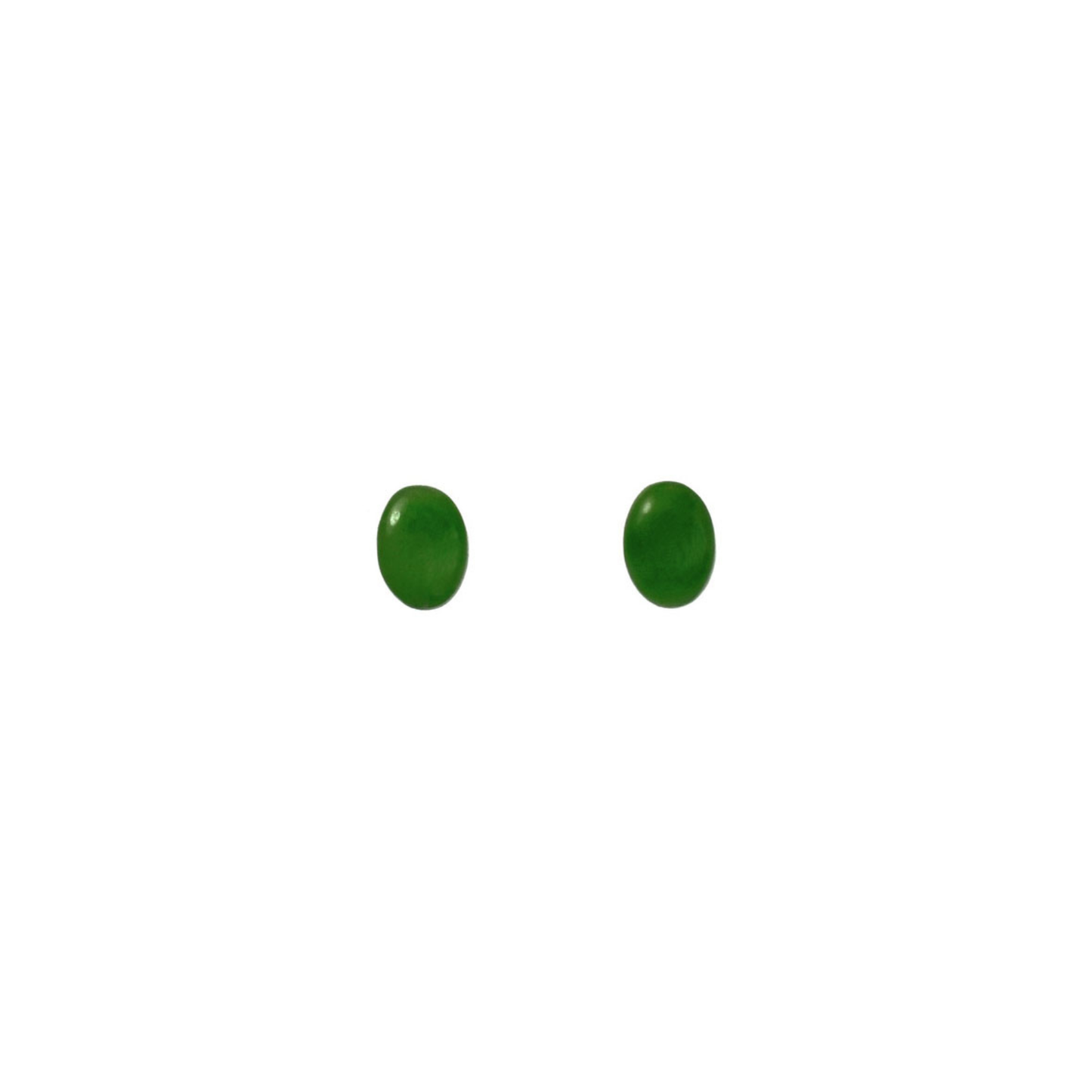 Greenstone Oval Studs 8mm