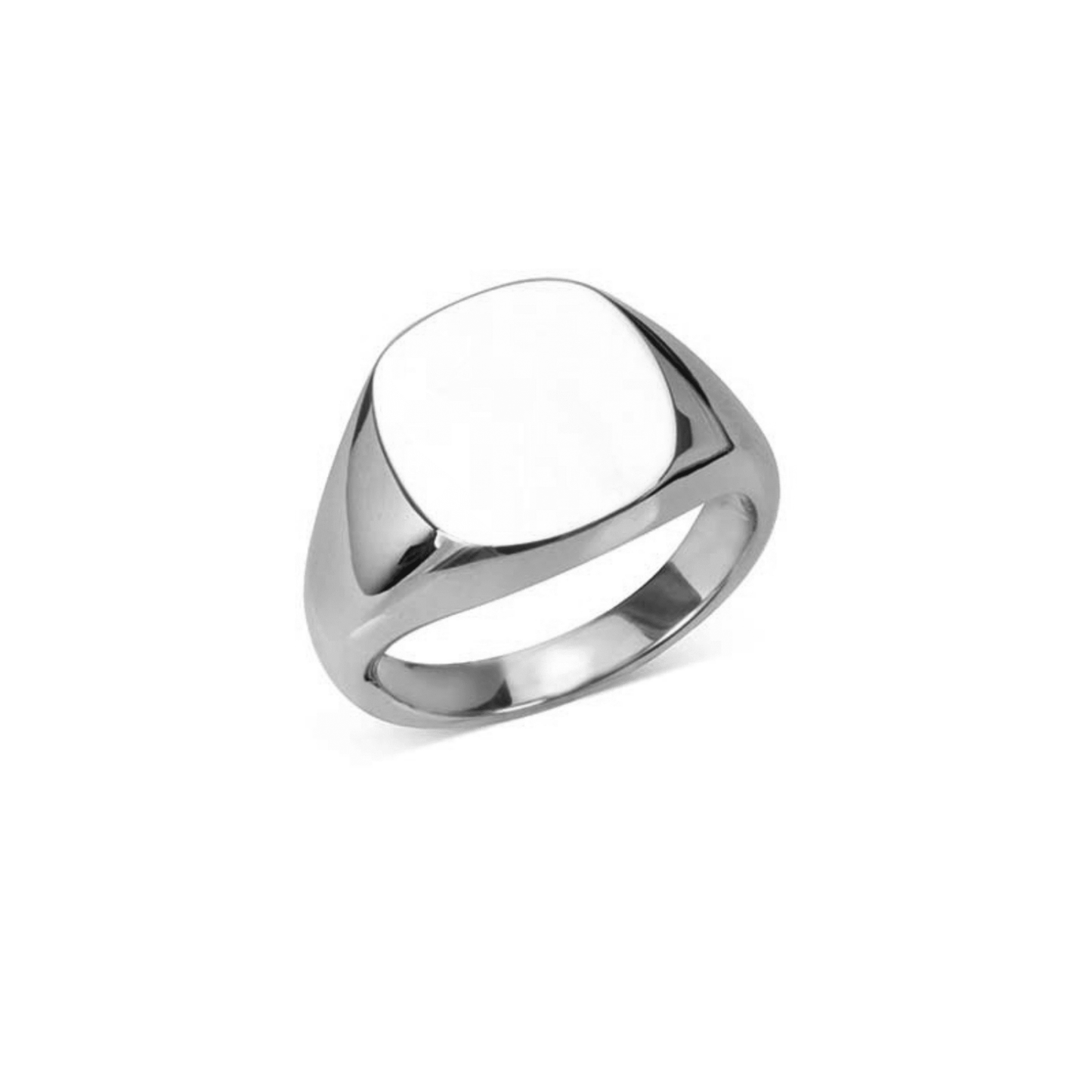Silver Signet Cushion Signet Ring