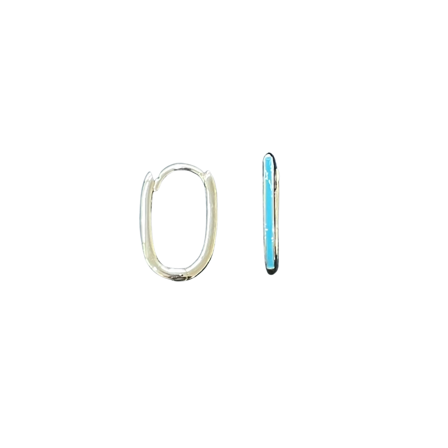 9ct Yellow Gold Thin Oval Huggies