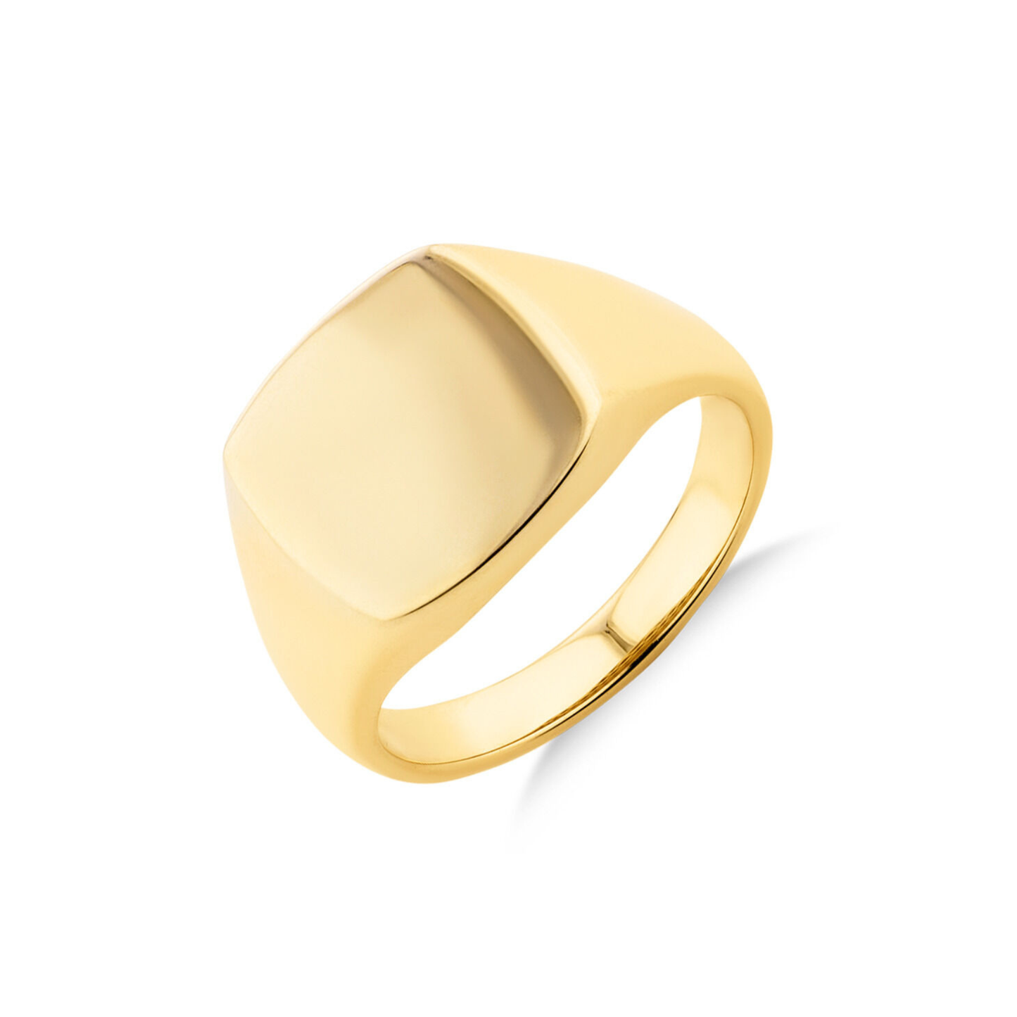 9ct Yellow Gold Gents Cushion Signet Ring