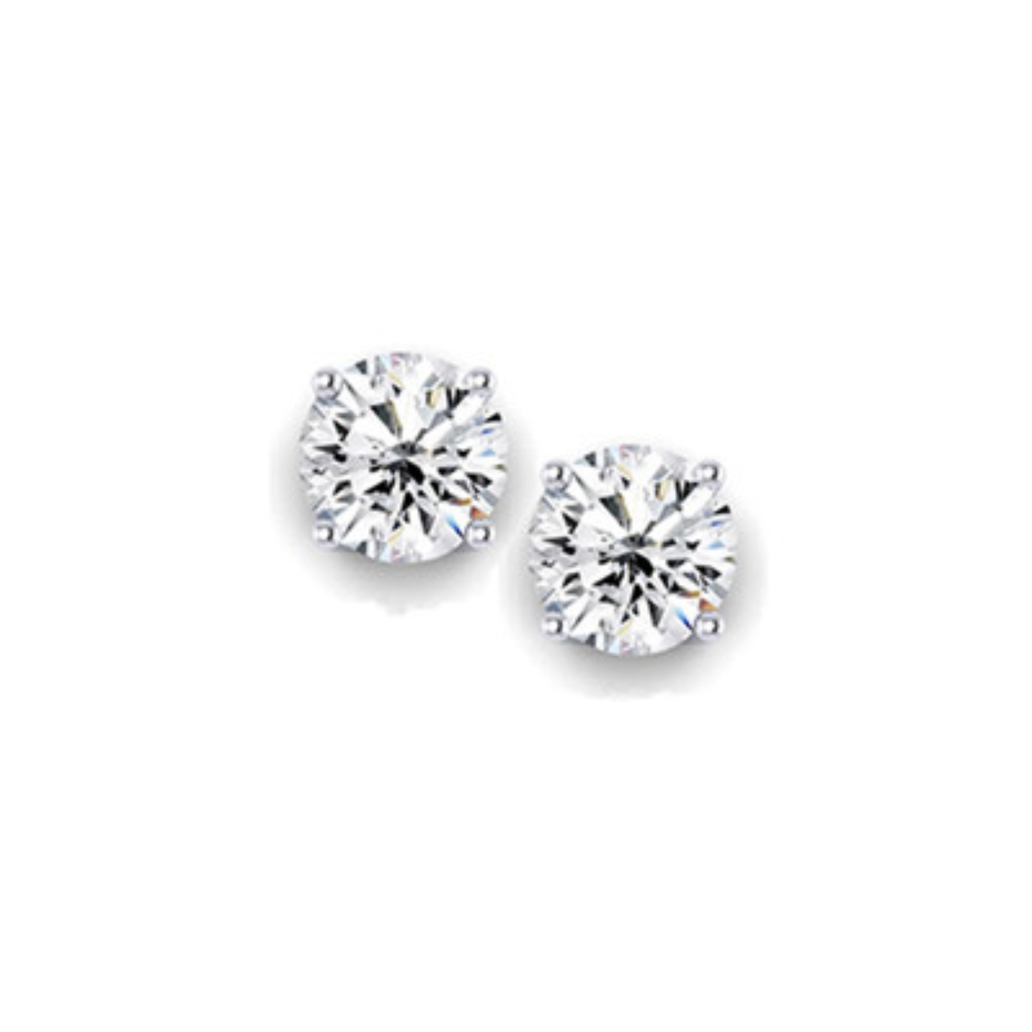 9ct White Gold Diamond Stud Earrings 0.30ct