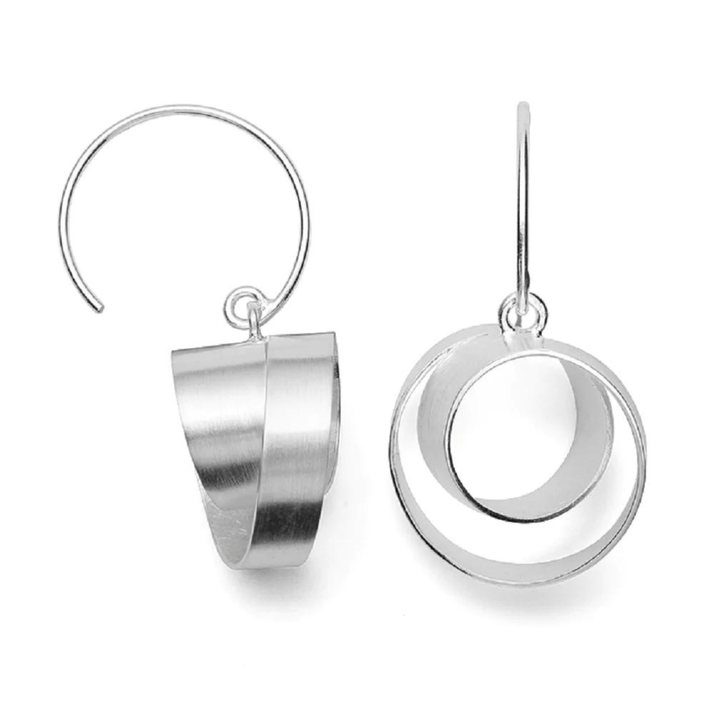 Sterling silver circle hoop earrings