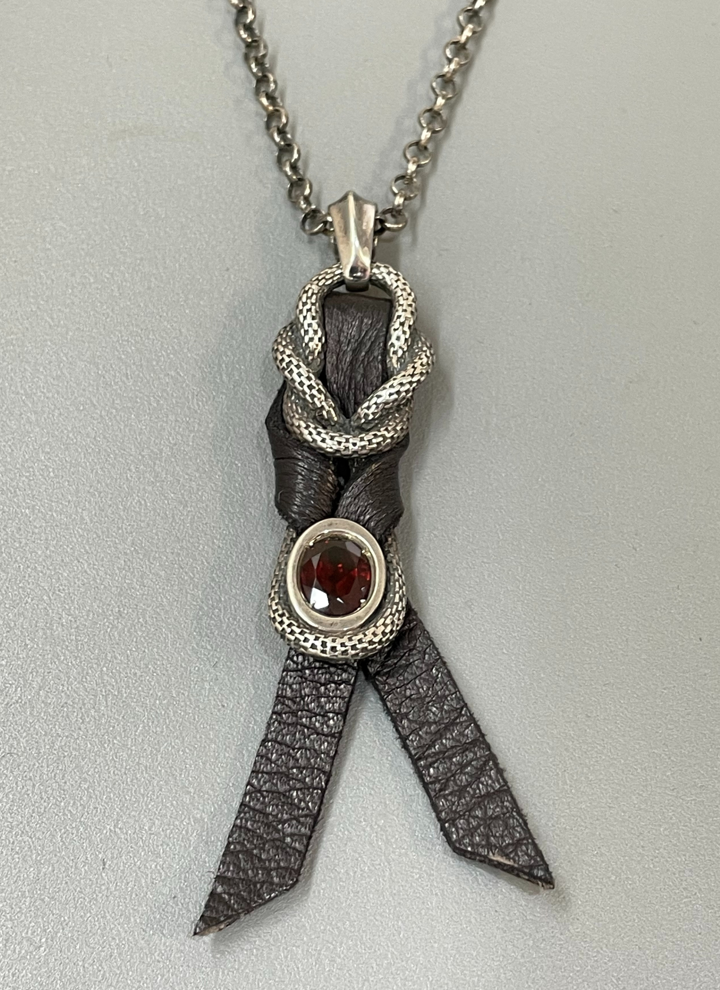 Manuel Bozzi Garnet Knot Pendant