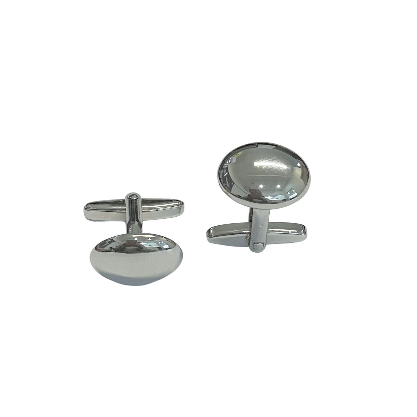 Sterling Silver Oval Cufflinks