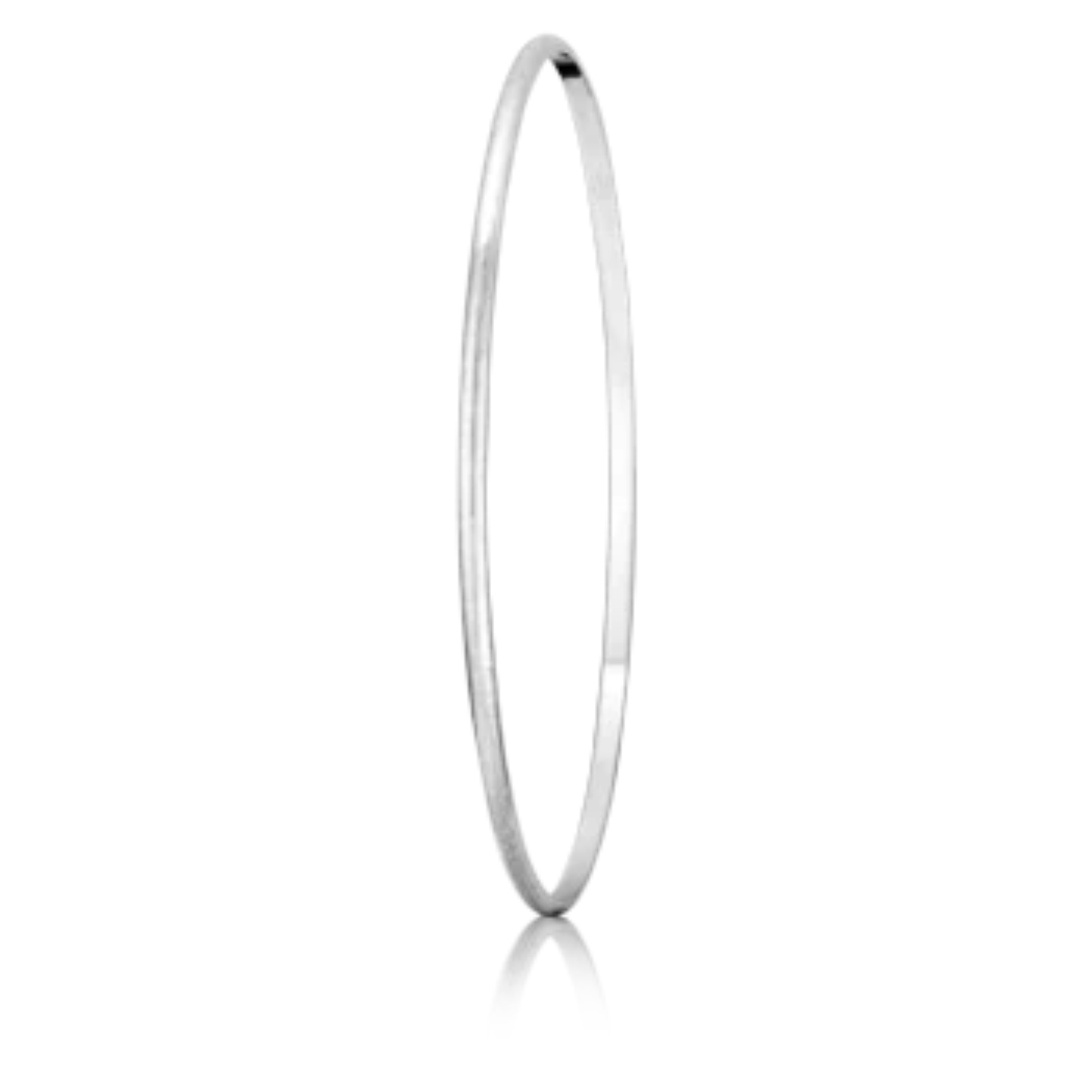 9ct White Gold Round 3mm Bangle