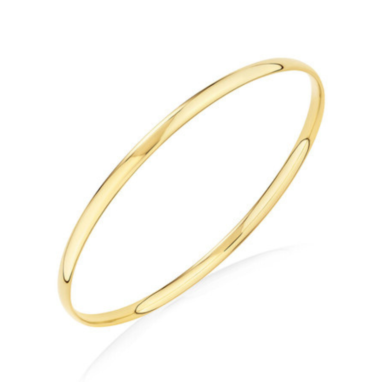9ct Yellow Gold Round 3mm Bangle