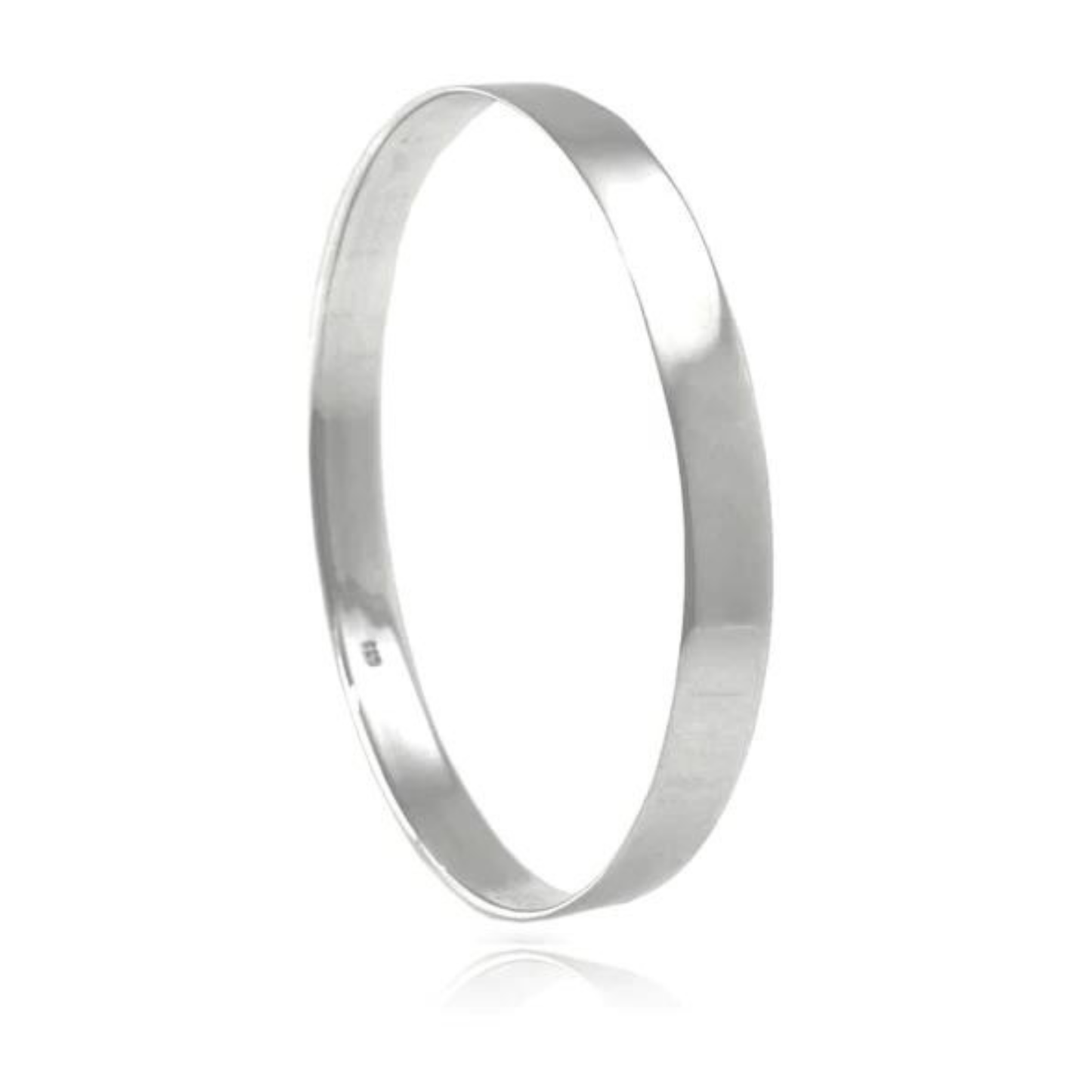 Sterling Silver Round 8.2mm Bangle