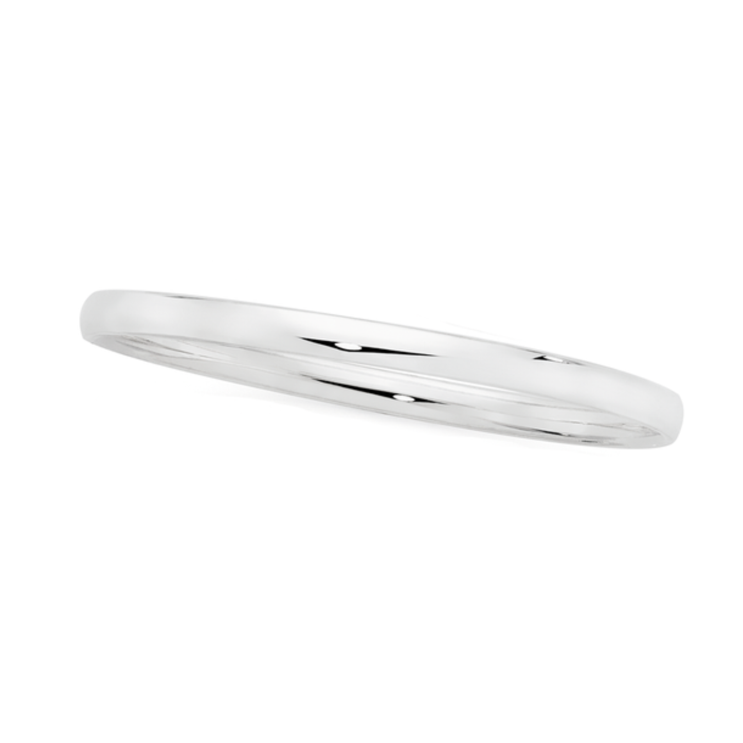 Sterling Silver Round 6mm Heavy Bangle