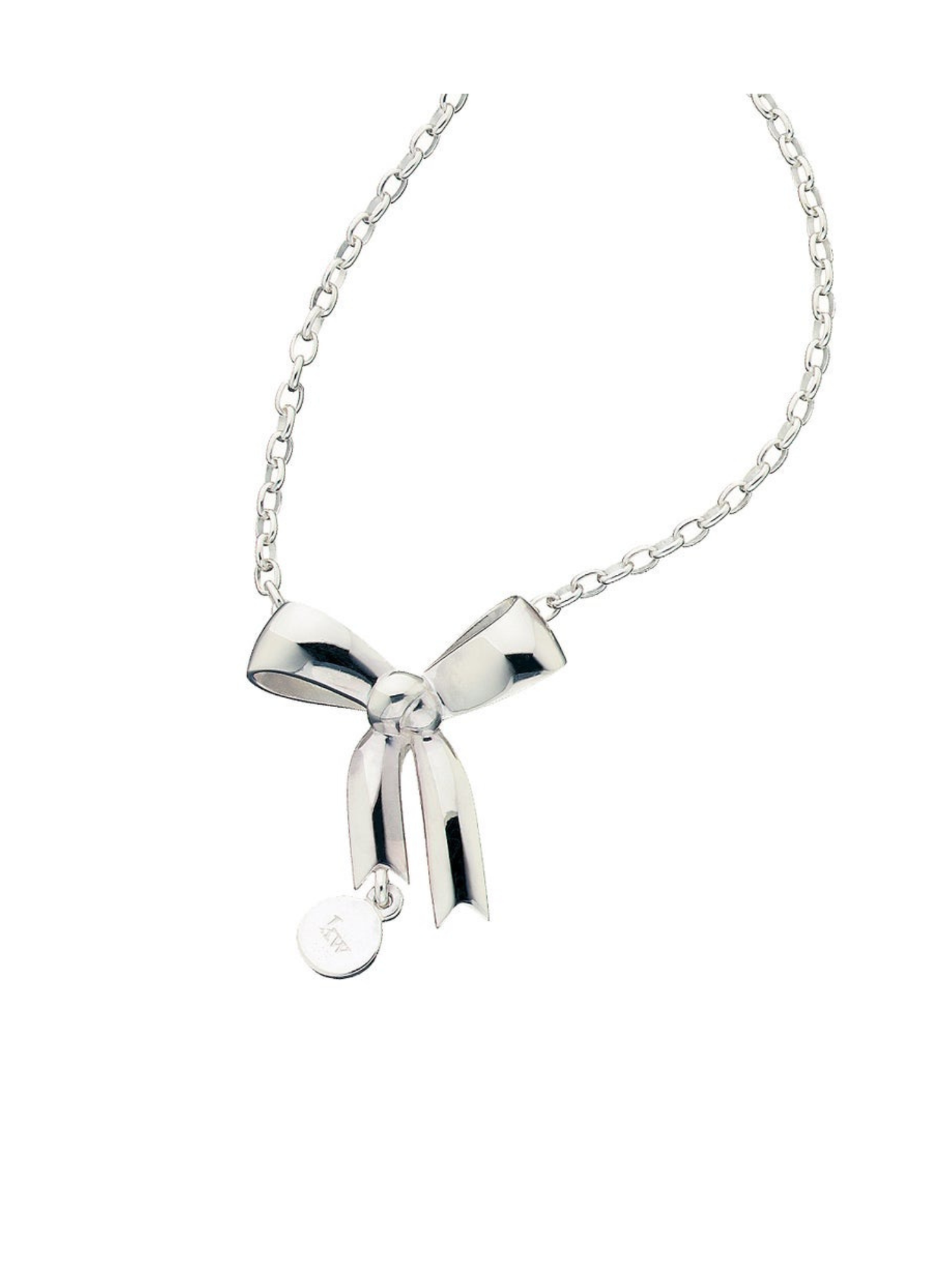 Karen Walker Sterling Silver Bow Pendant and Chain