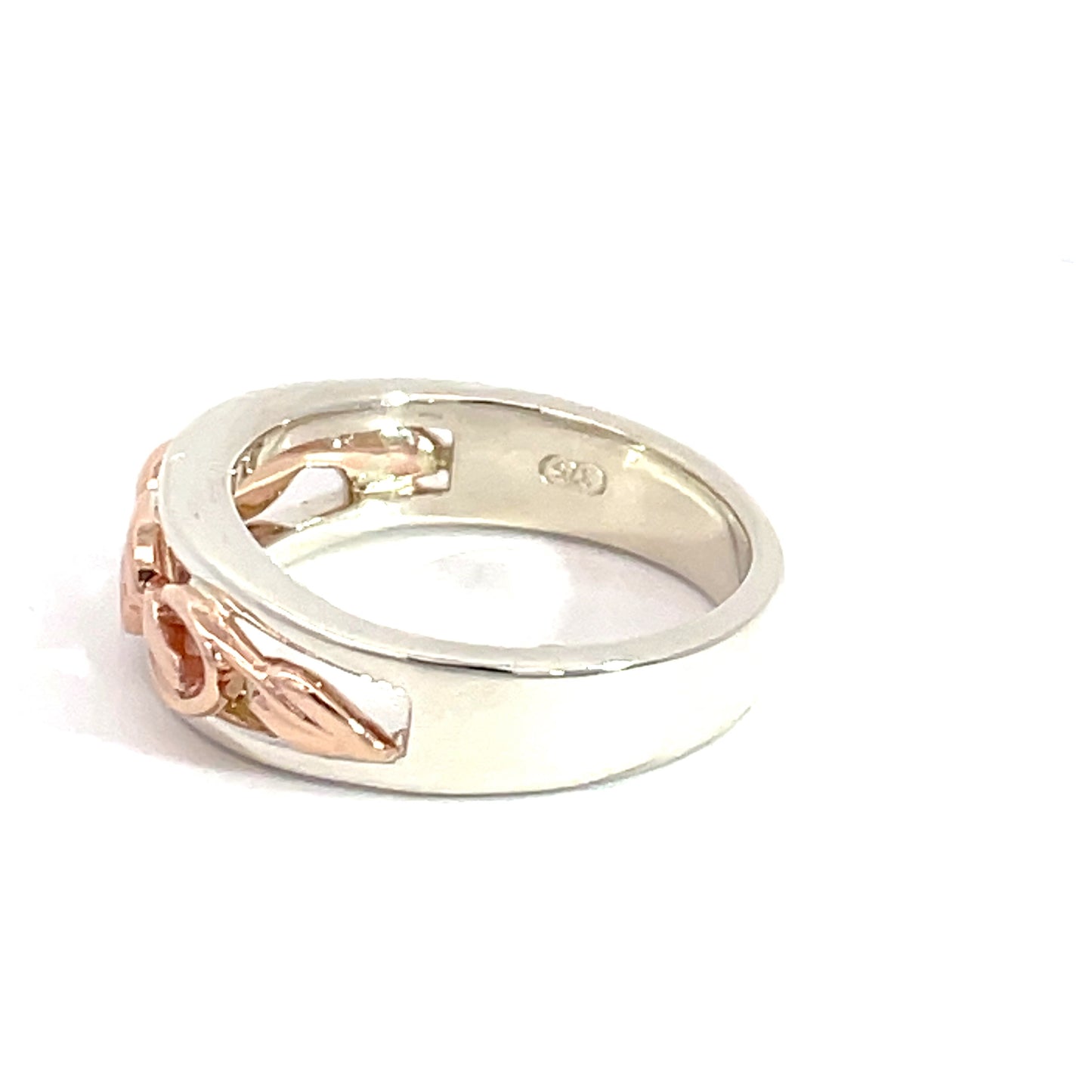 9ct White and Rose Gold Vine Ring