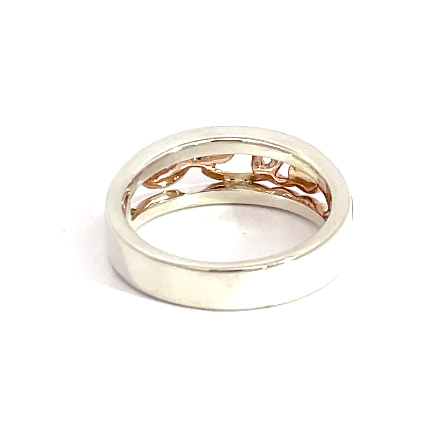 9ct White and Rose Gold Vine Ring