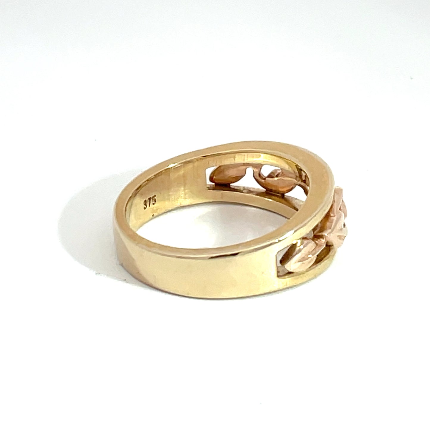 9ct Rose Gold Diamond Wave Ring