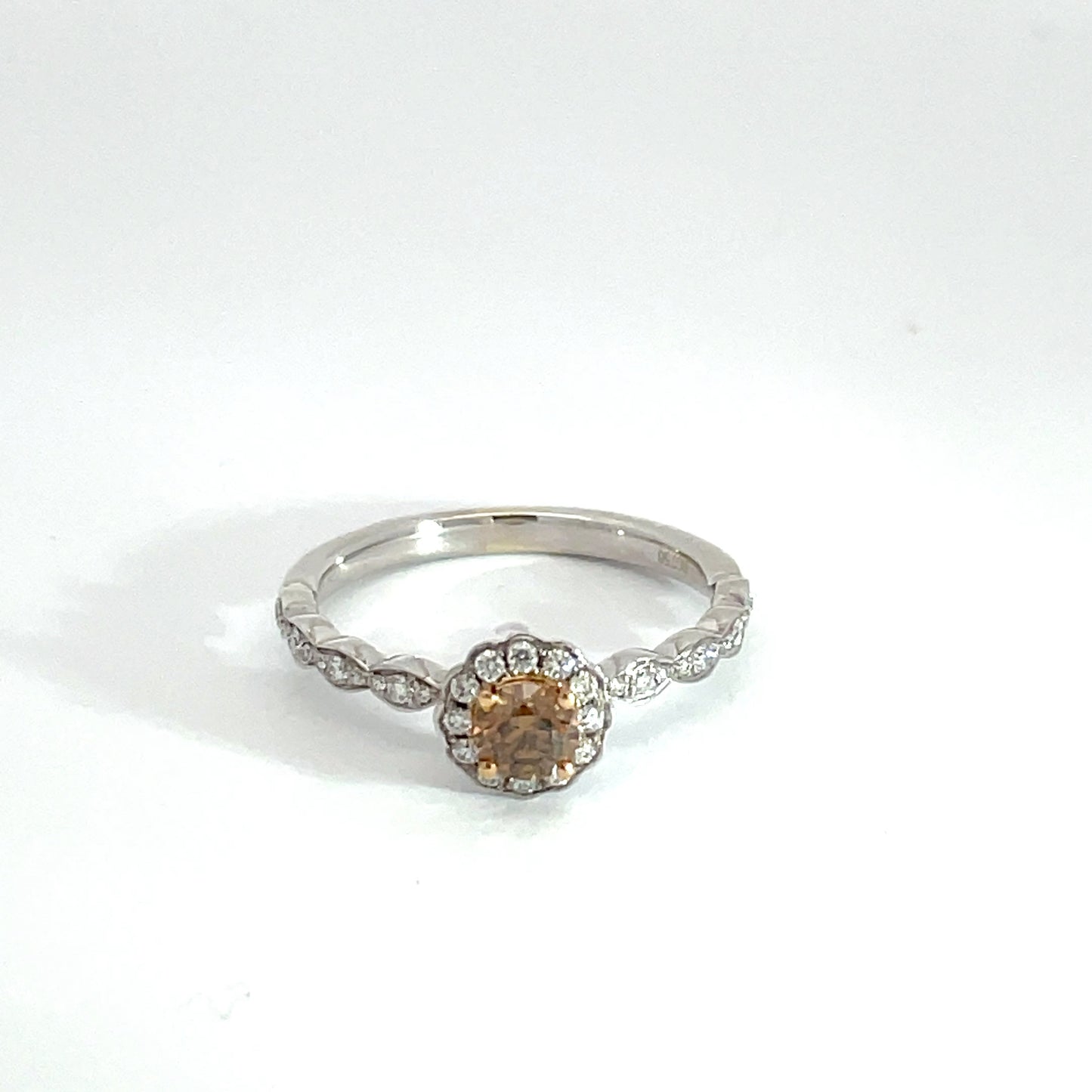 18ct White Gold Chocolate Diamond Ring