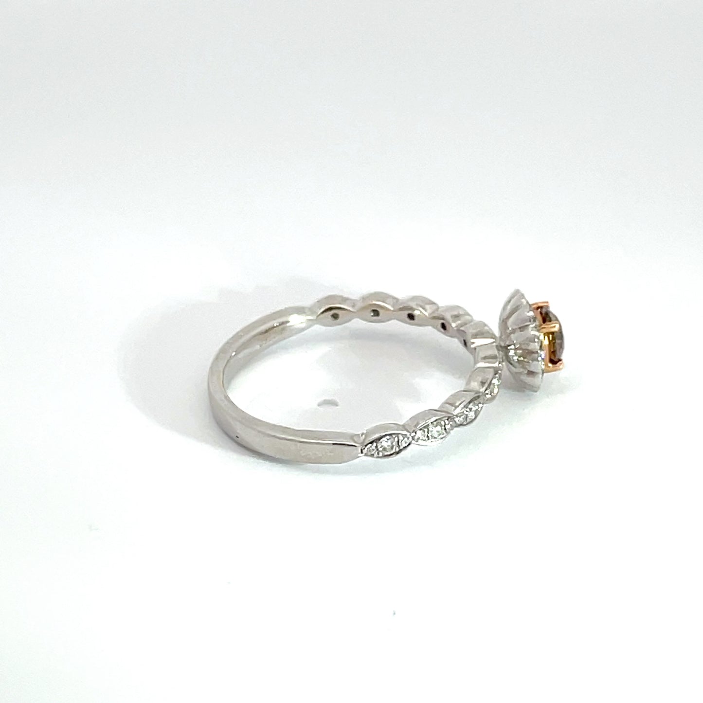 18ct White Gold Chocolate Diamond Ring