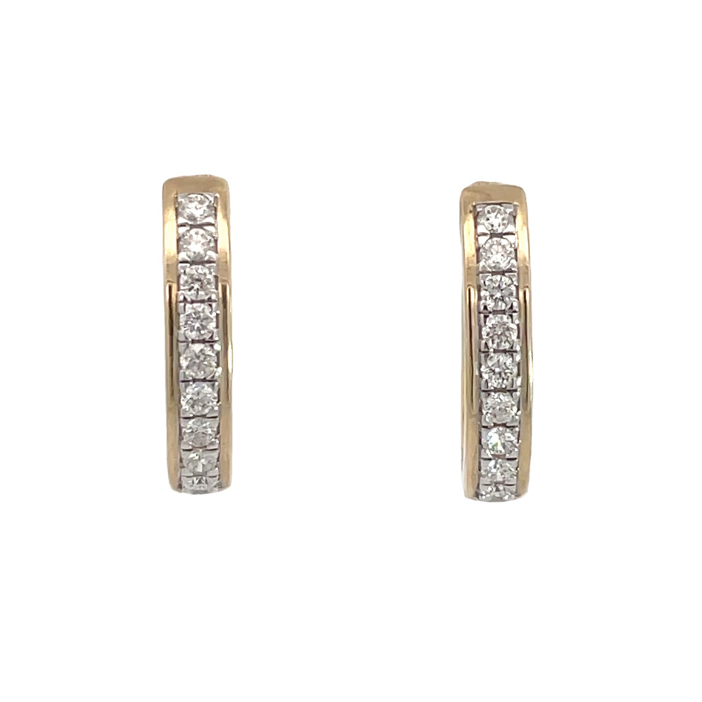 9ct Yellow Gold  0.53ct Diamond Huggies Earrings