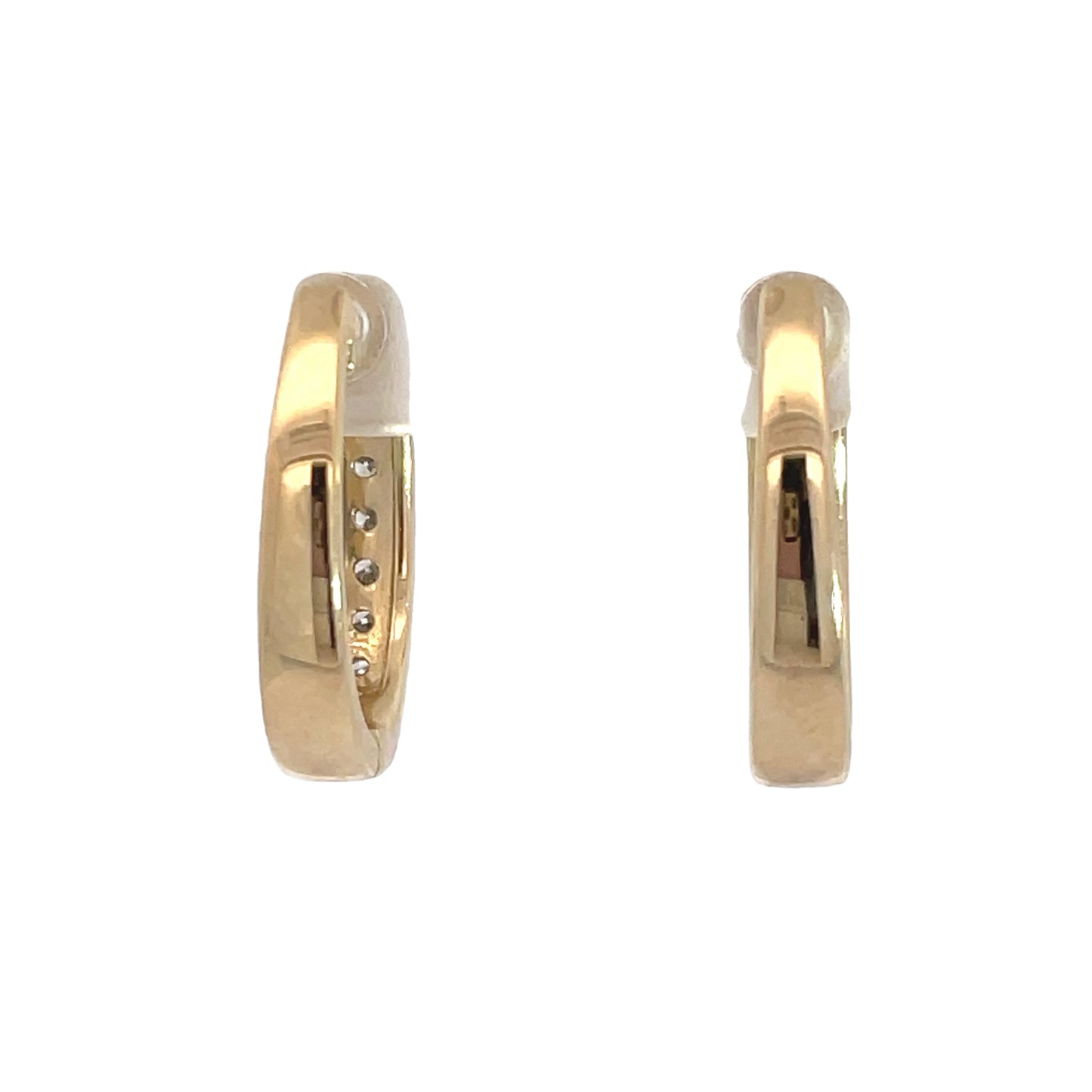 9ct Yellow Gold  0.53ct Diamond Huggies Earrings