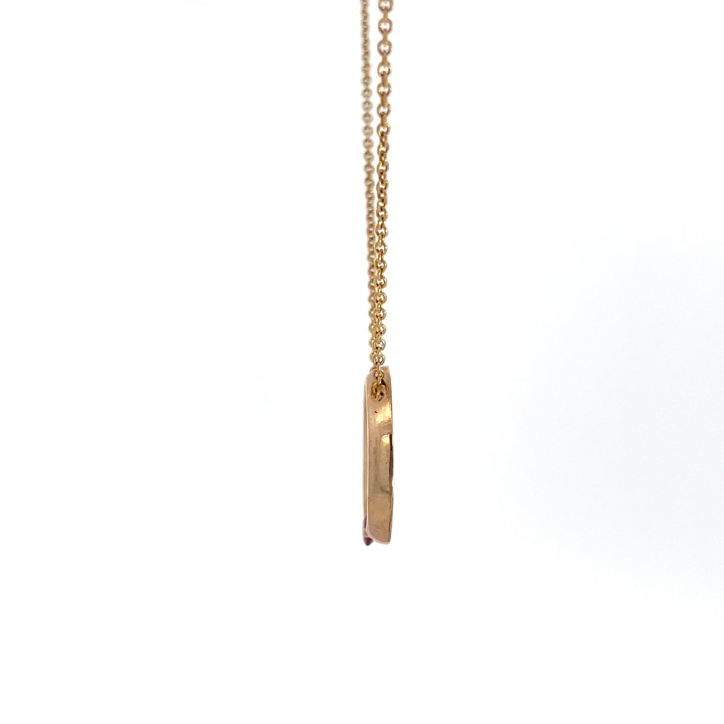 9ct Yellow Gold Ruby Circle Pendant