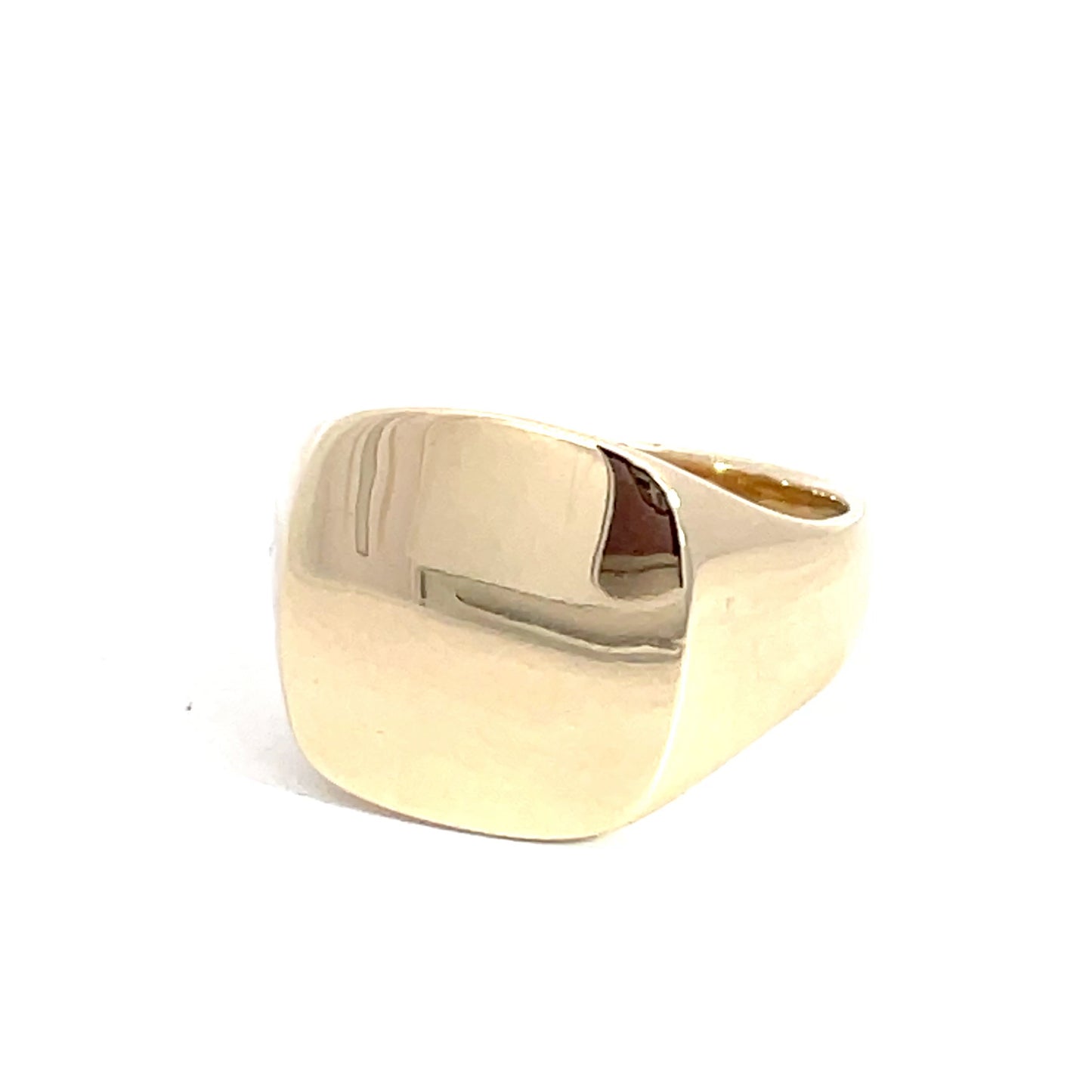 9ct Yellow Gold Gents Cushion Signet Ring