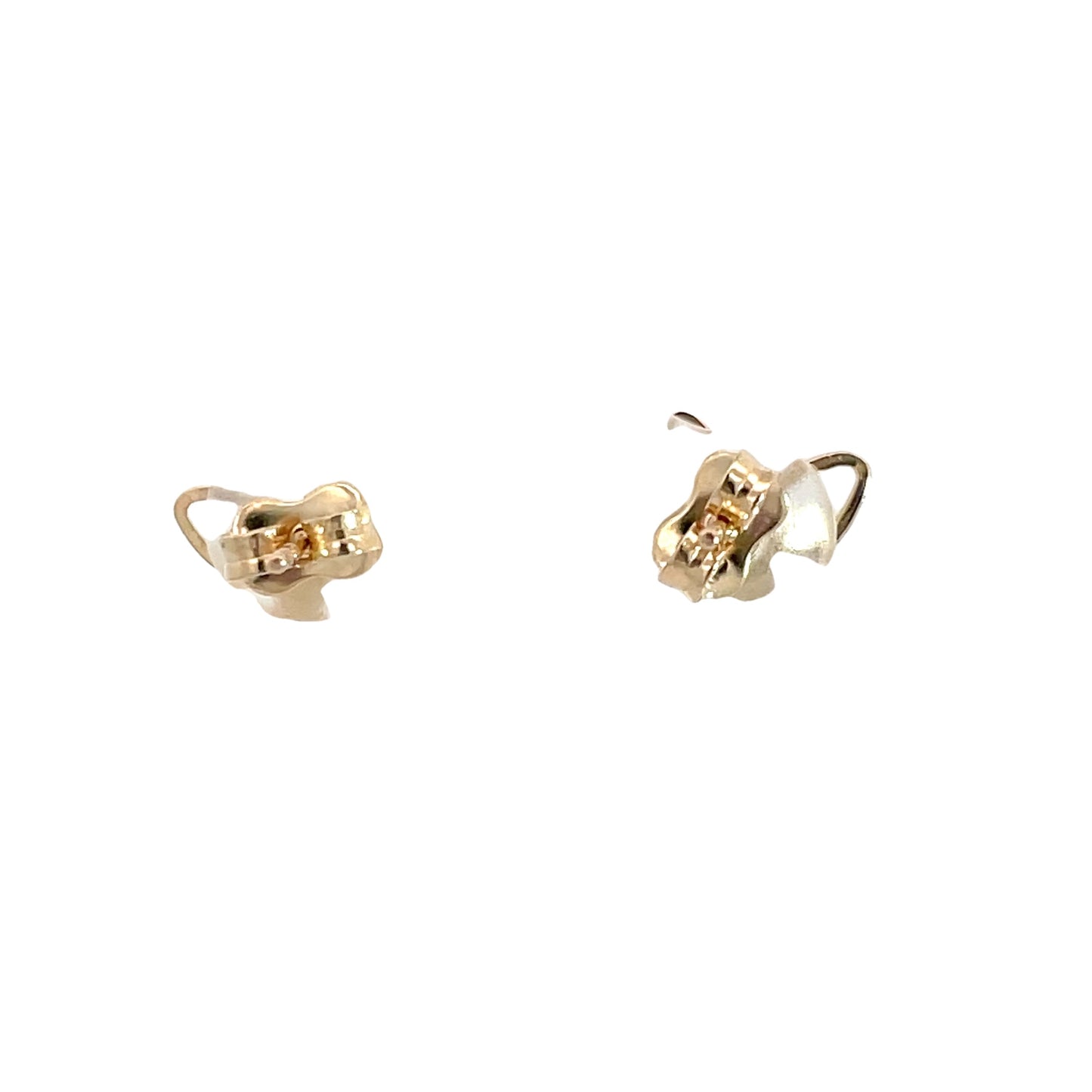 9ct Yellow & White Gold Butterfly Studs