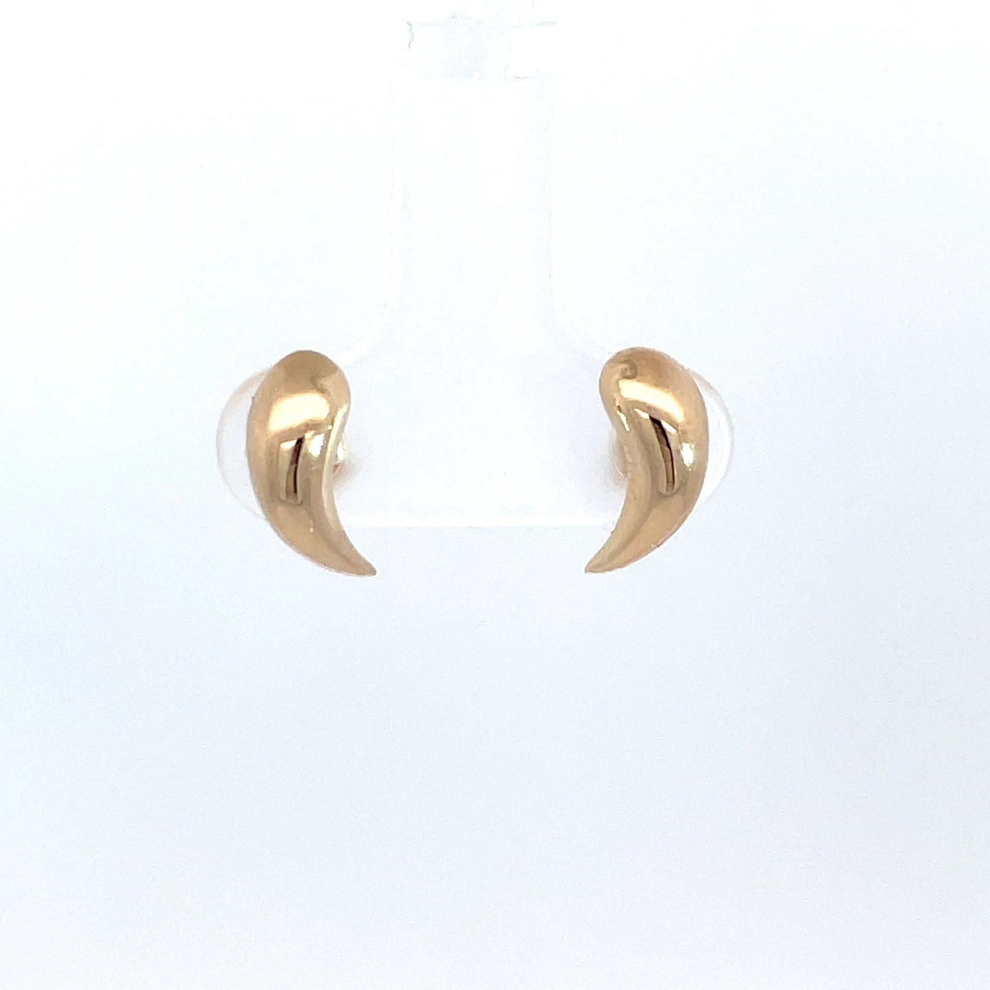 9ct Yellow Gold Curved Studs