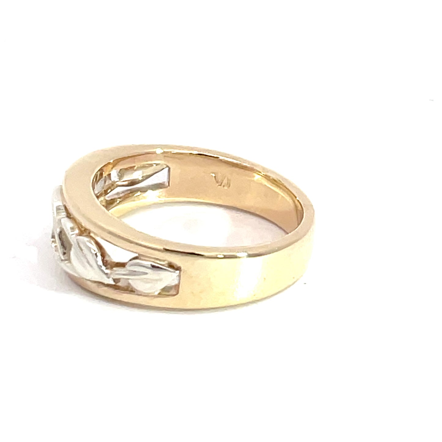 9ct Yellow and White Gold Vine Ring