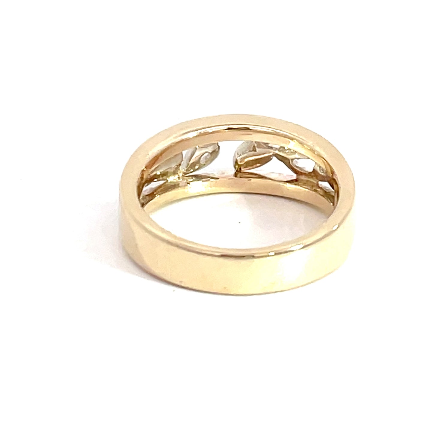 9ct Yellow and White Gold Vine Ring