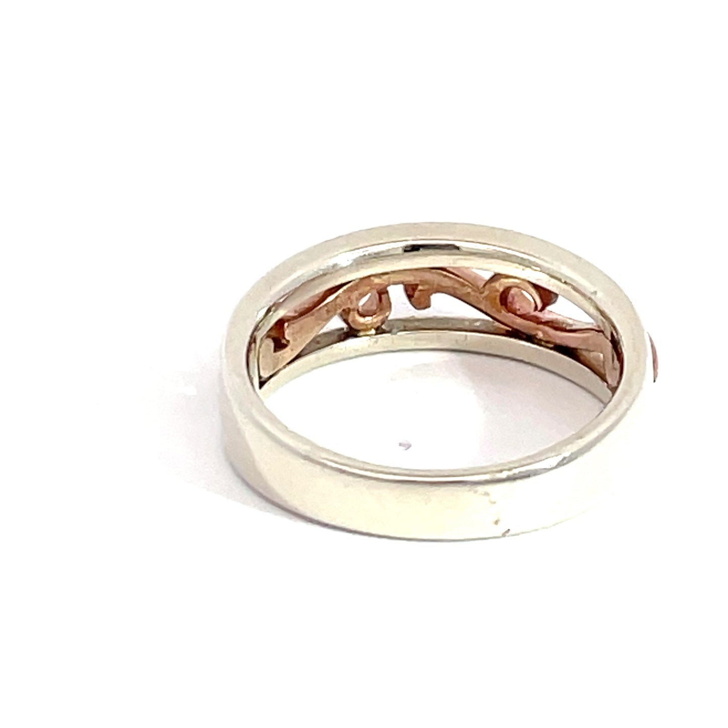 9ct White and Rose Gold Vine Ring