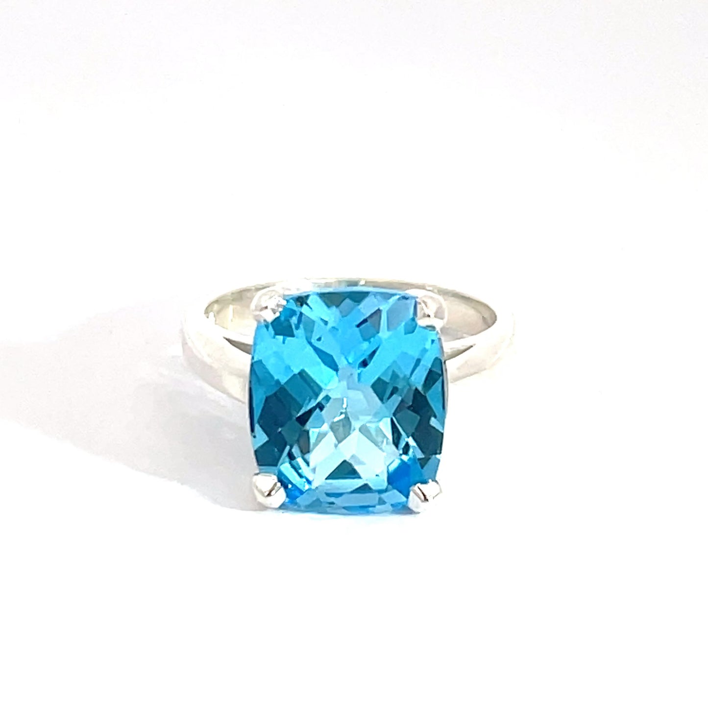 Sterling Silver Swiss Blue Topaz Ring