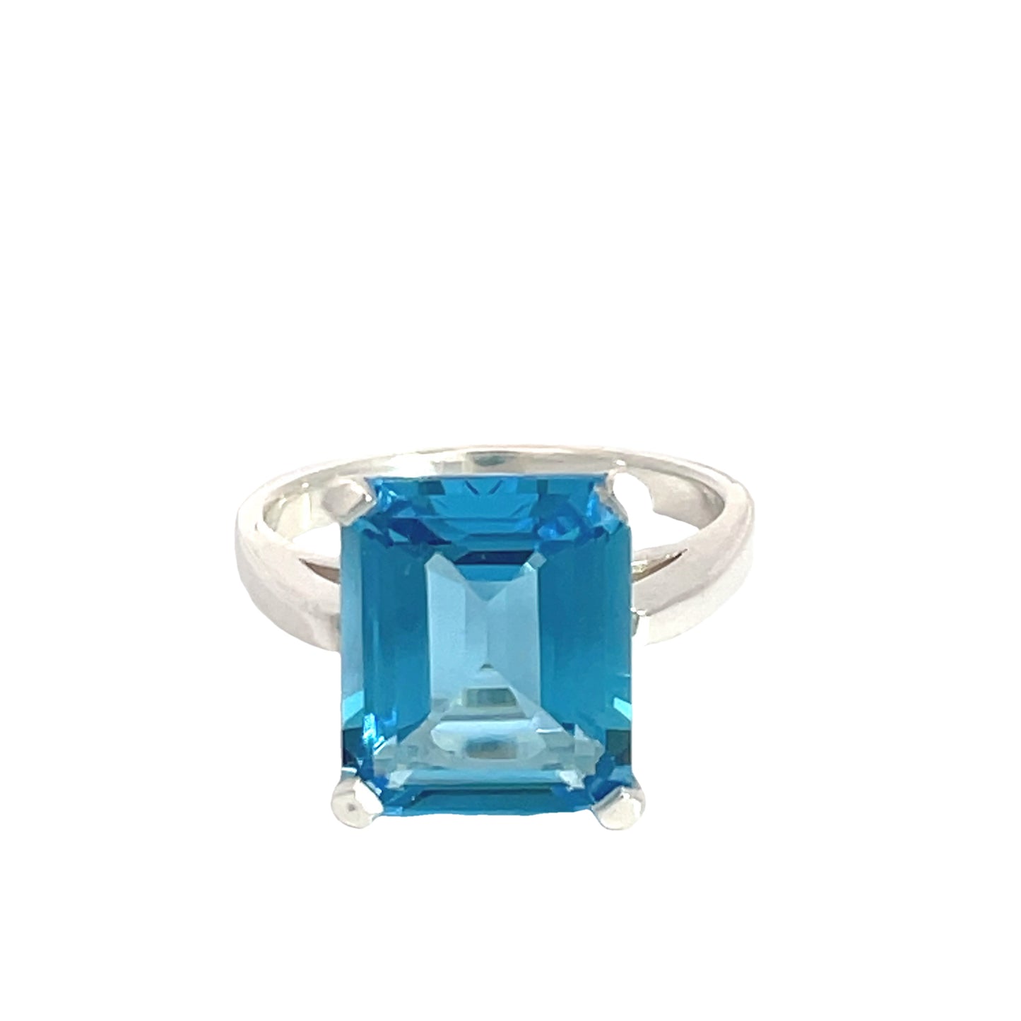 Sterling Silver Swiss Blue Topaz Ring