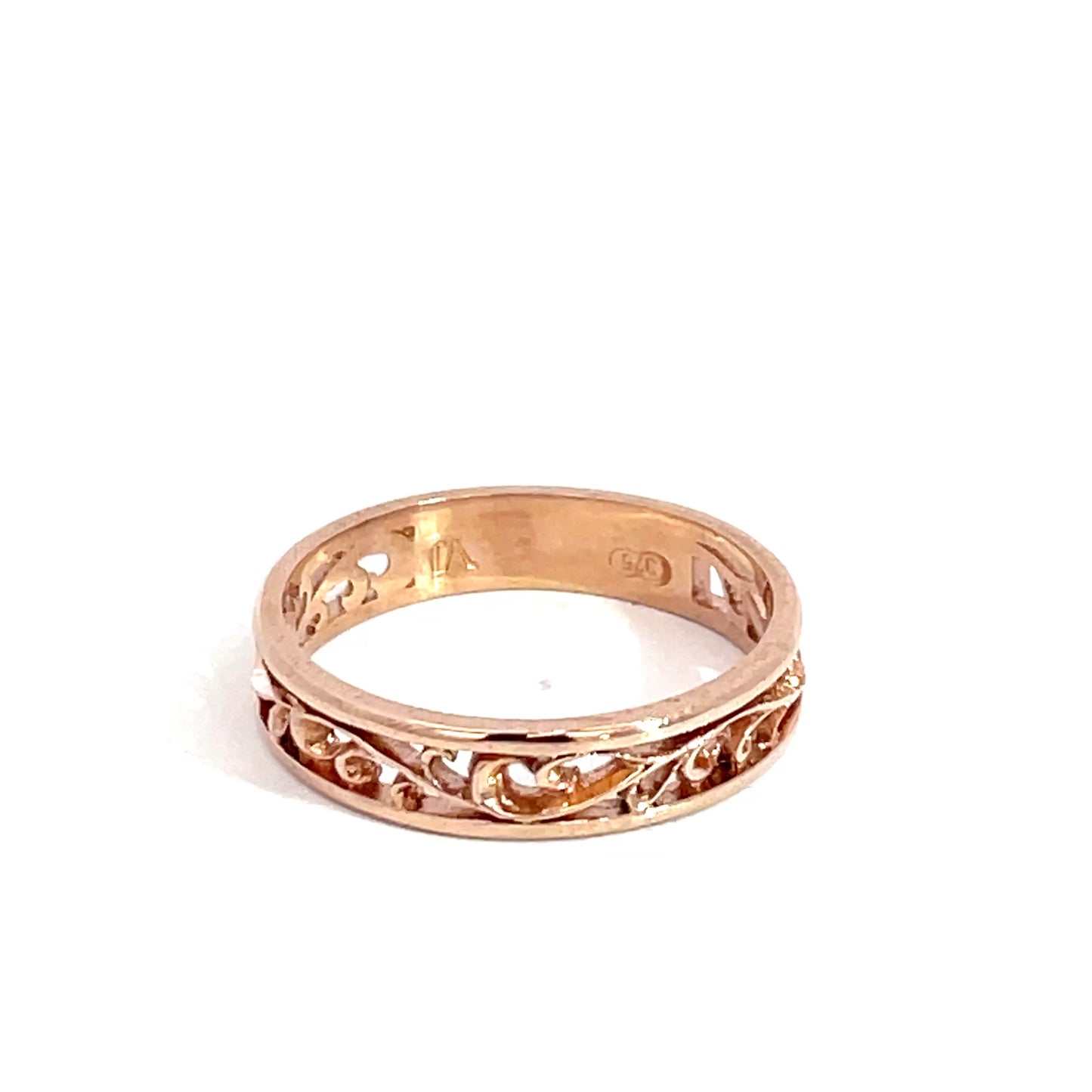 9ct Red Gold Small Vine Ring