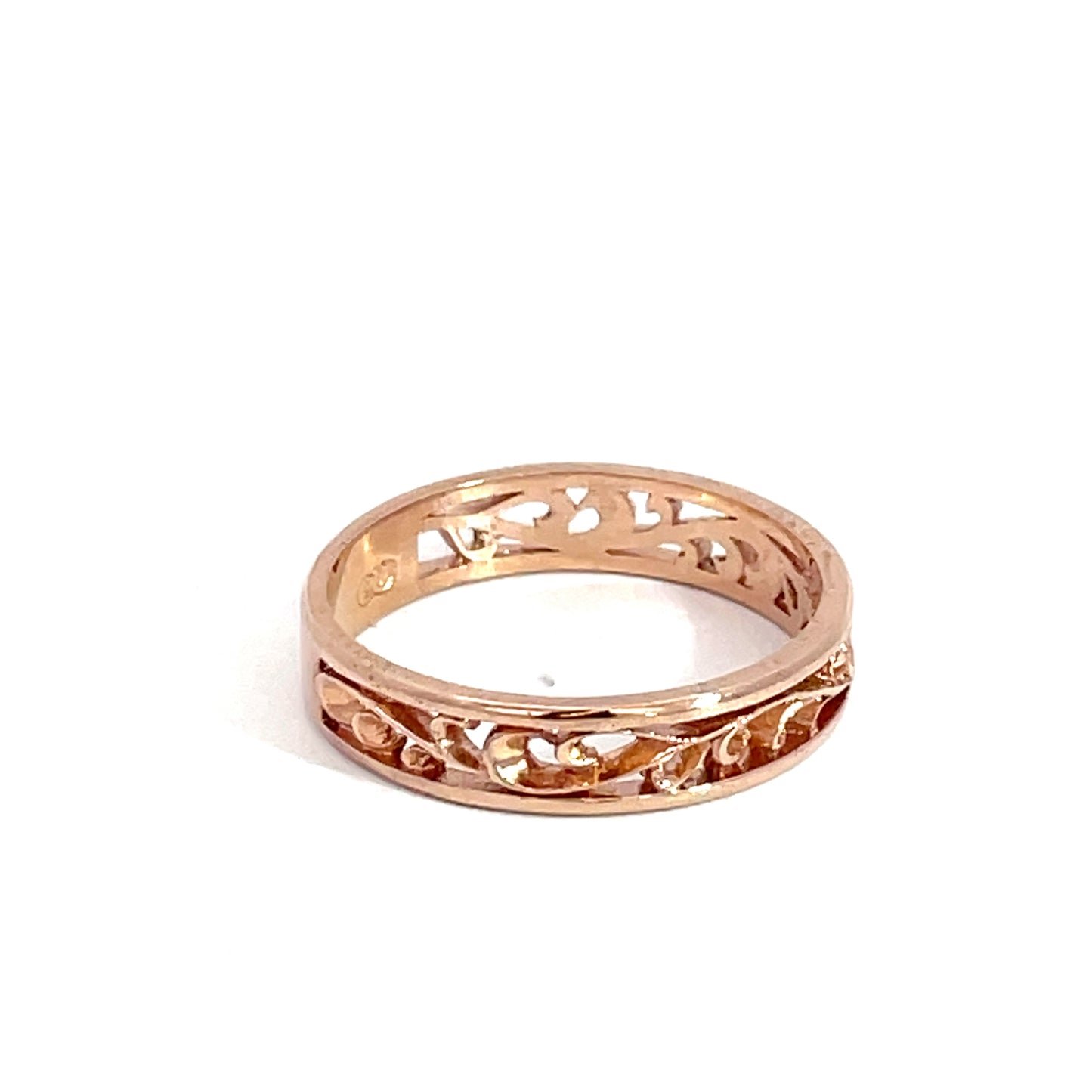 9ct Red Gold Small Vine Ring