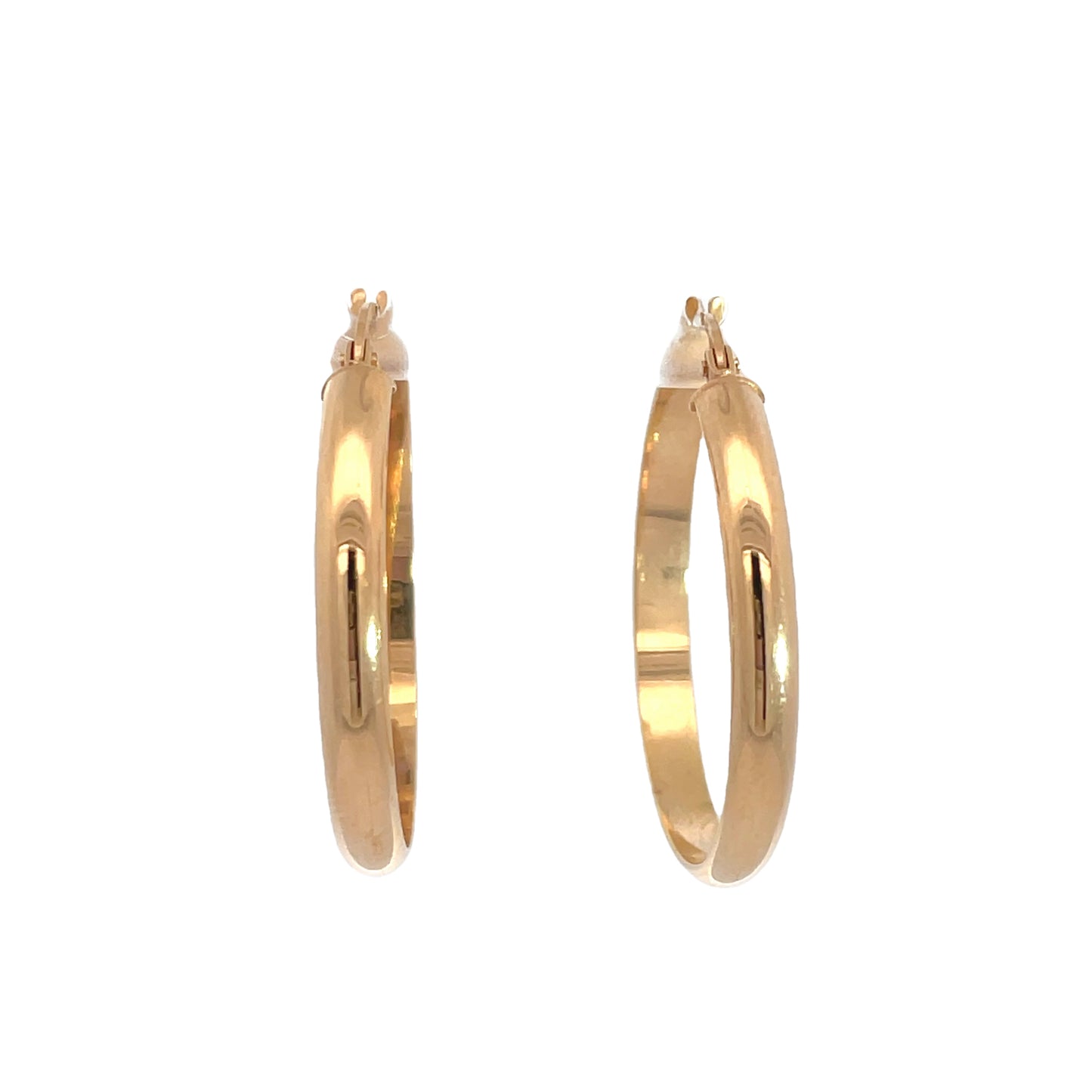 9ct Yellow Gold Half Round Hoops