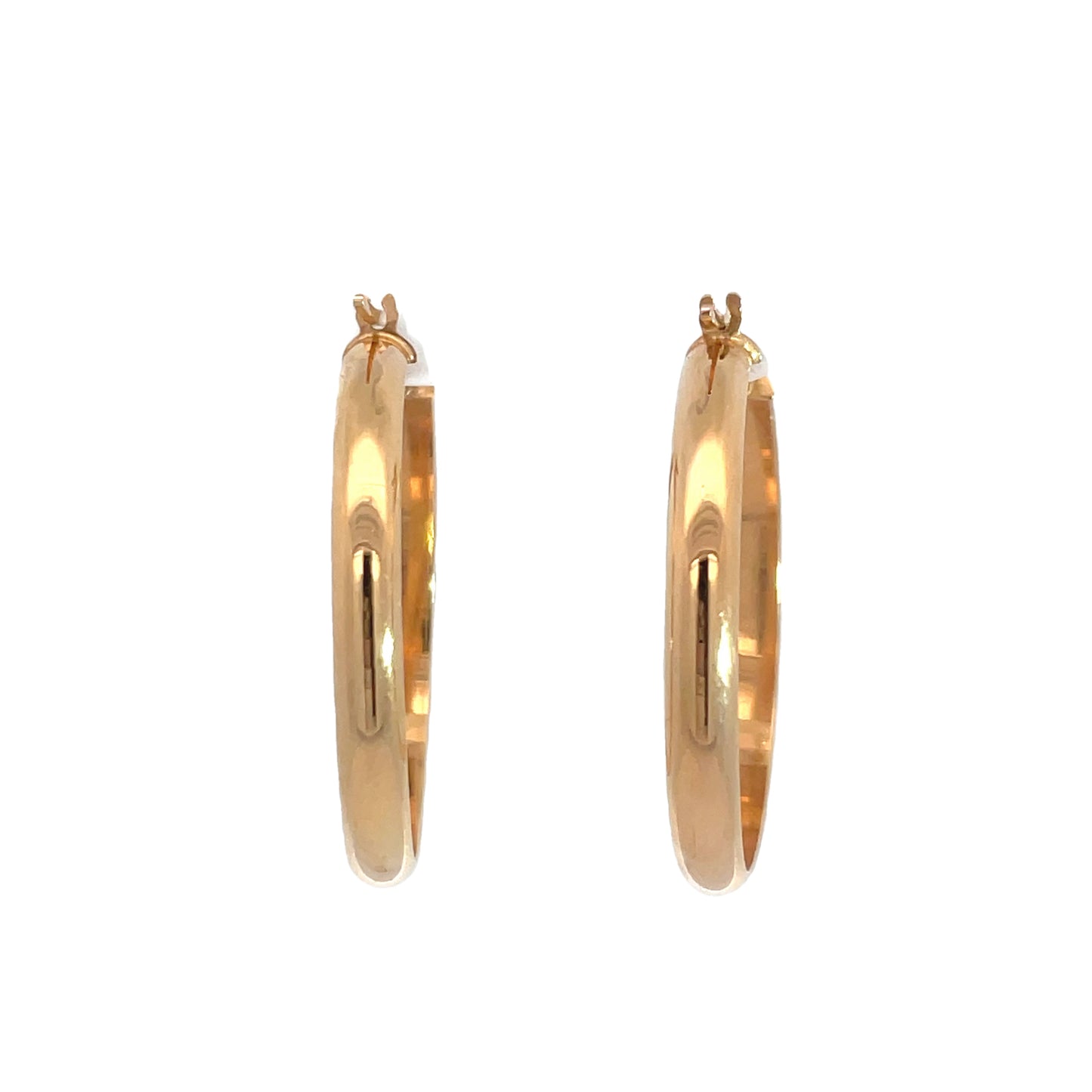 9ct Yellow Gold Half Round Hoops