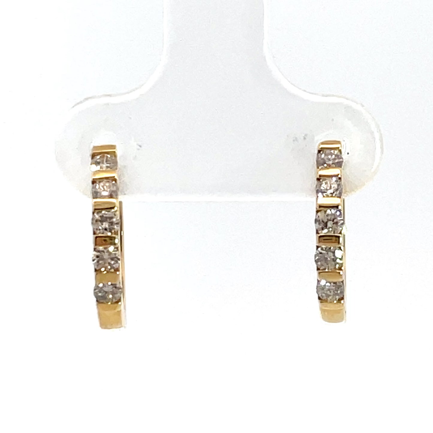 18ct Yellow Gold Diamond set Huggies 0.33ct